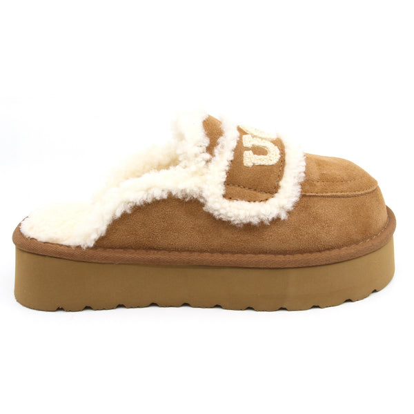 UGG Shearling Platform Slippers