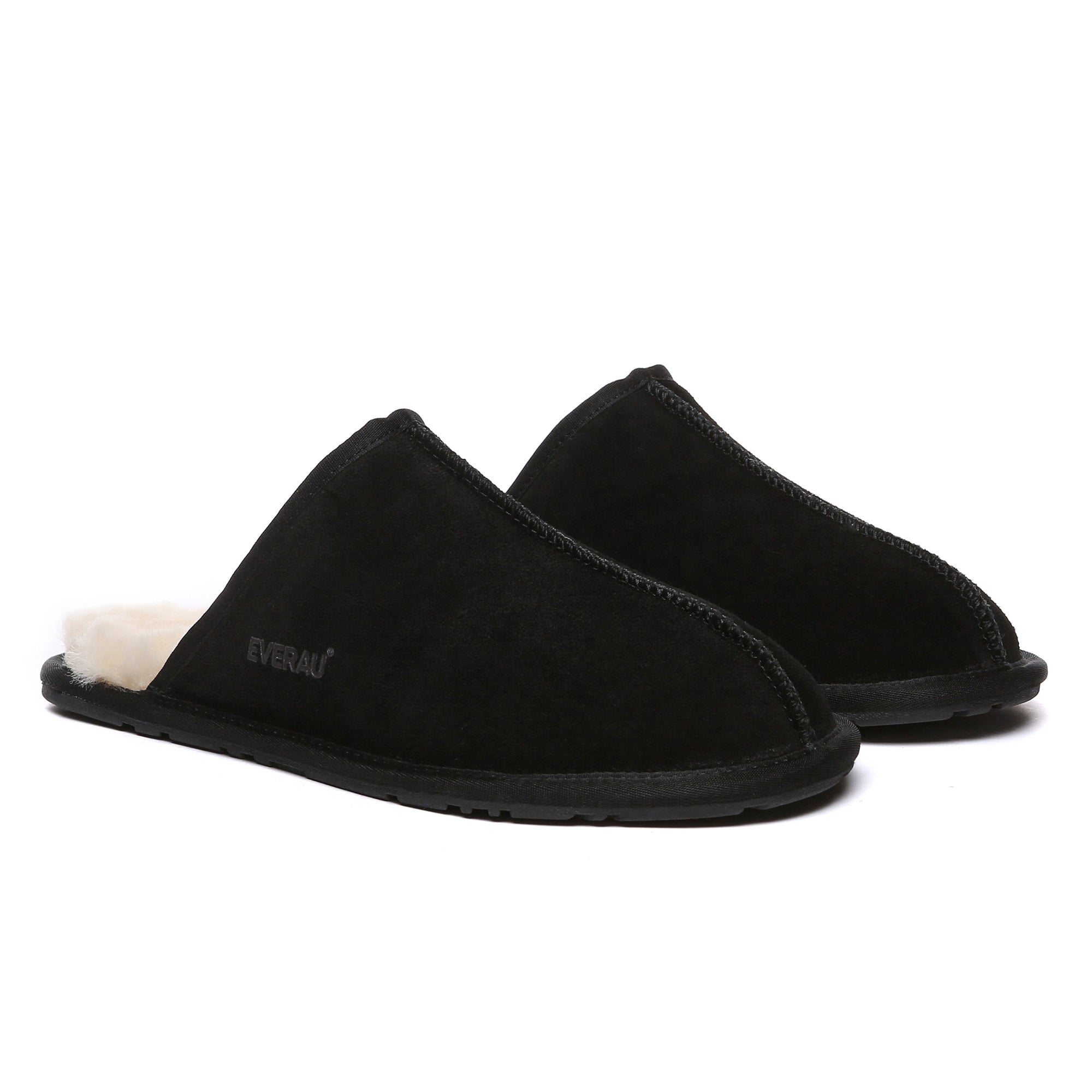Classic Bennett men's UGG slippers by EverUgg, featuring soft suede upper, plush lining, and durable rubber sole for indoor comfort.