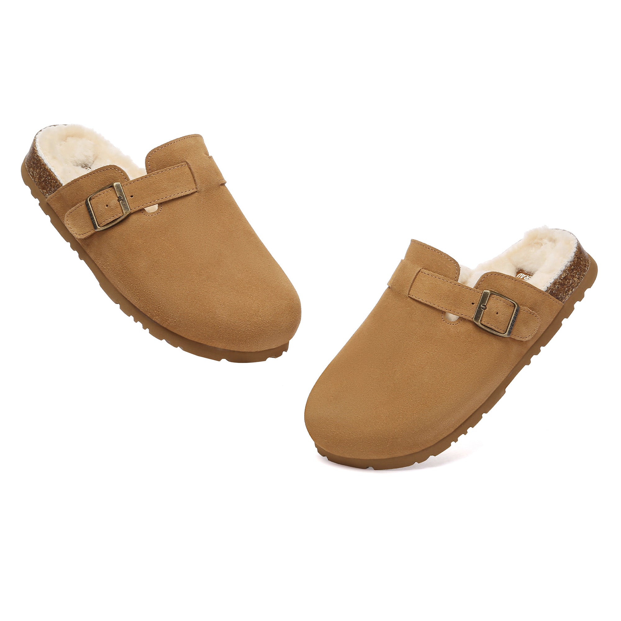 EverUgg Classic Birkie Men UGG slippers featuring soft suede exterior and cozy sheepskin lining for comfortable indoor wear.