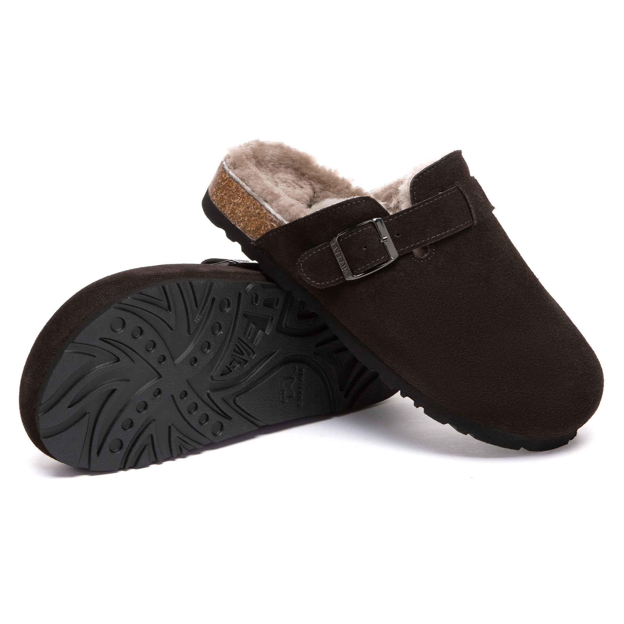 EverUgg Classic Birkie Men UGG Slippers with plush lining and open-back design, ideal for comfortable indoor wear.