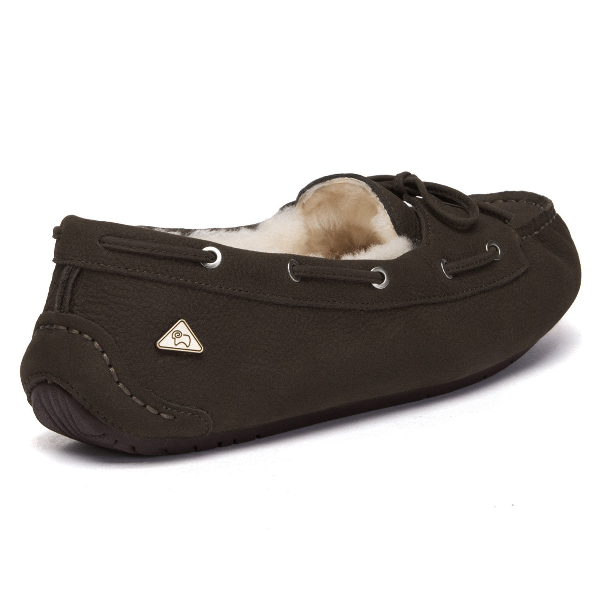 EverUgg Classic Bow Moccasins Slippers with soft material, featuring a bow detail and comfortable slip-on design.