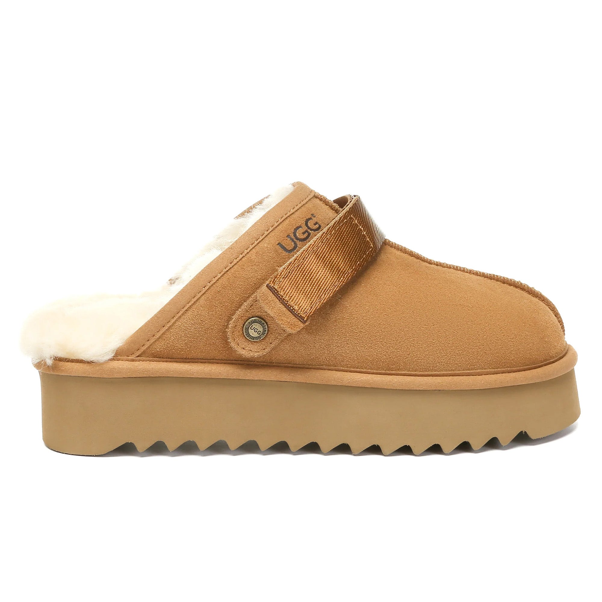 EverUgg Costeen Slingback UGG slippers showing soft suede material and comfortable slip-on design for casual indoor wear.
