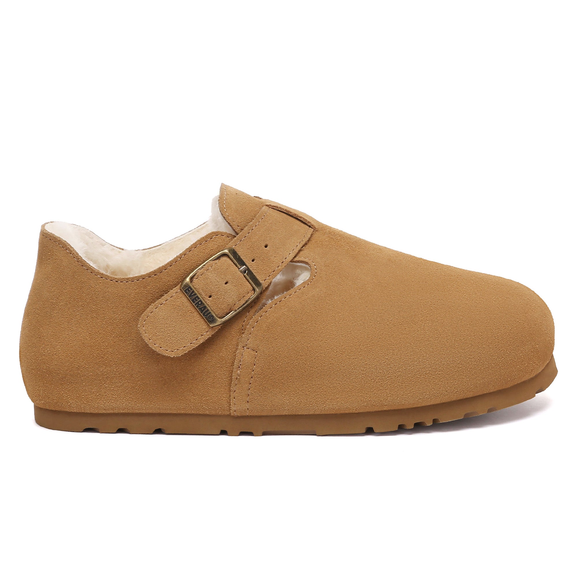 EverUgg adjustable buckle UGG slippers with cushioned sole and cozy upper, designed for women’s comfort and style.