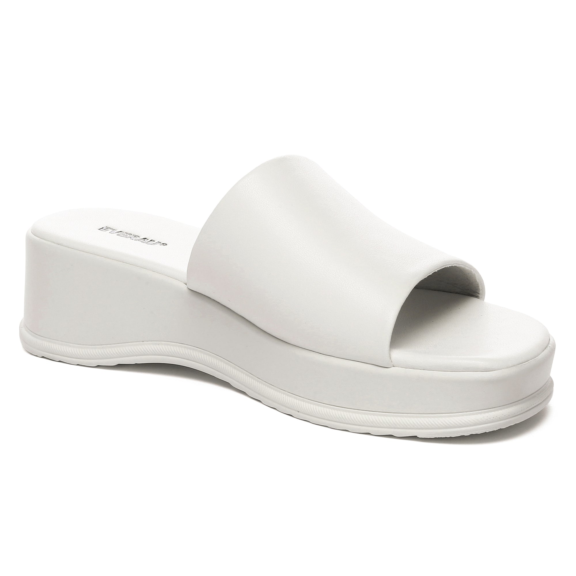 EverUgg Fiona Classic Summer Wedge Slides, beige sandals with open toe and ankle strap, on a neutral background.
