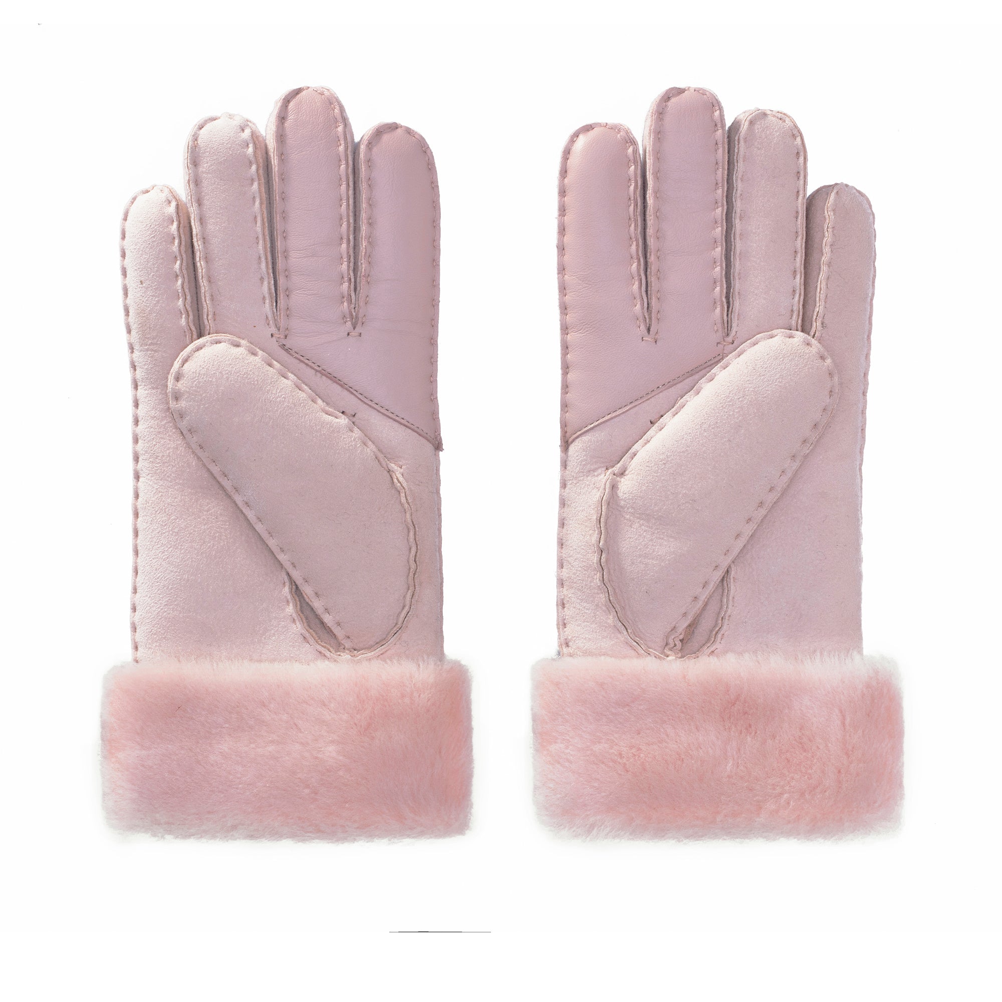 EverUgg Fluffy Puffs ladies sheepskin gloves with soft, plush texture, perfect for warmth and style in cold weather.