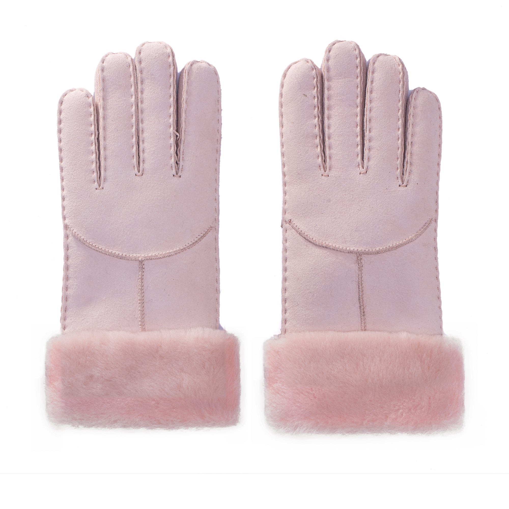 EverUgg Fluffy Puffs ladies sheepskin gloves with soft, plush texture and cozy fit, perfect for cold weather.