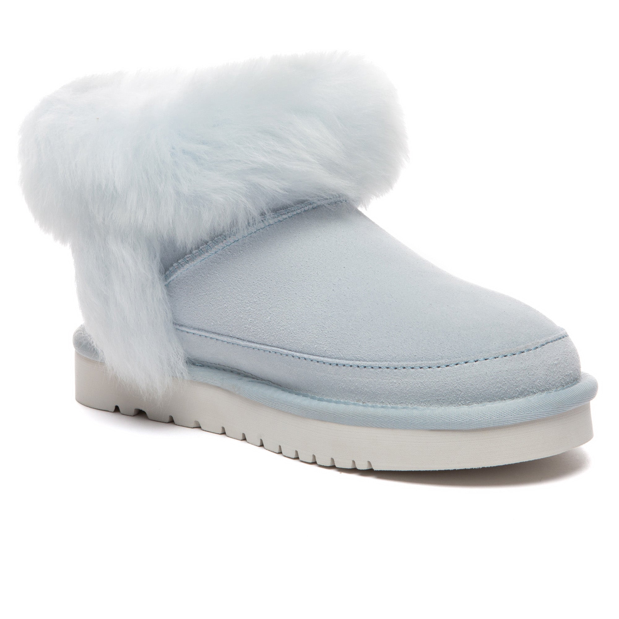 EverUgg Frovi Ultra Mini UGG Boots, soft sheepskin lining, tan color, cozy ankle boots, stylish and comfortable footwear.