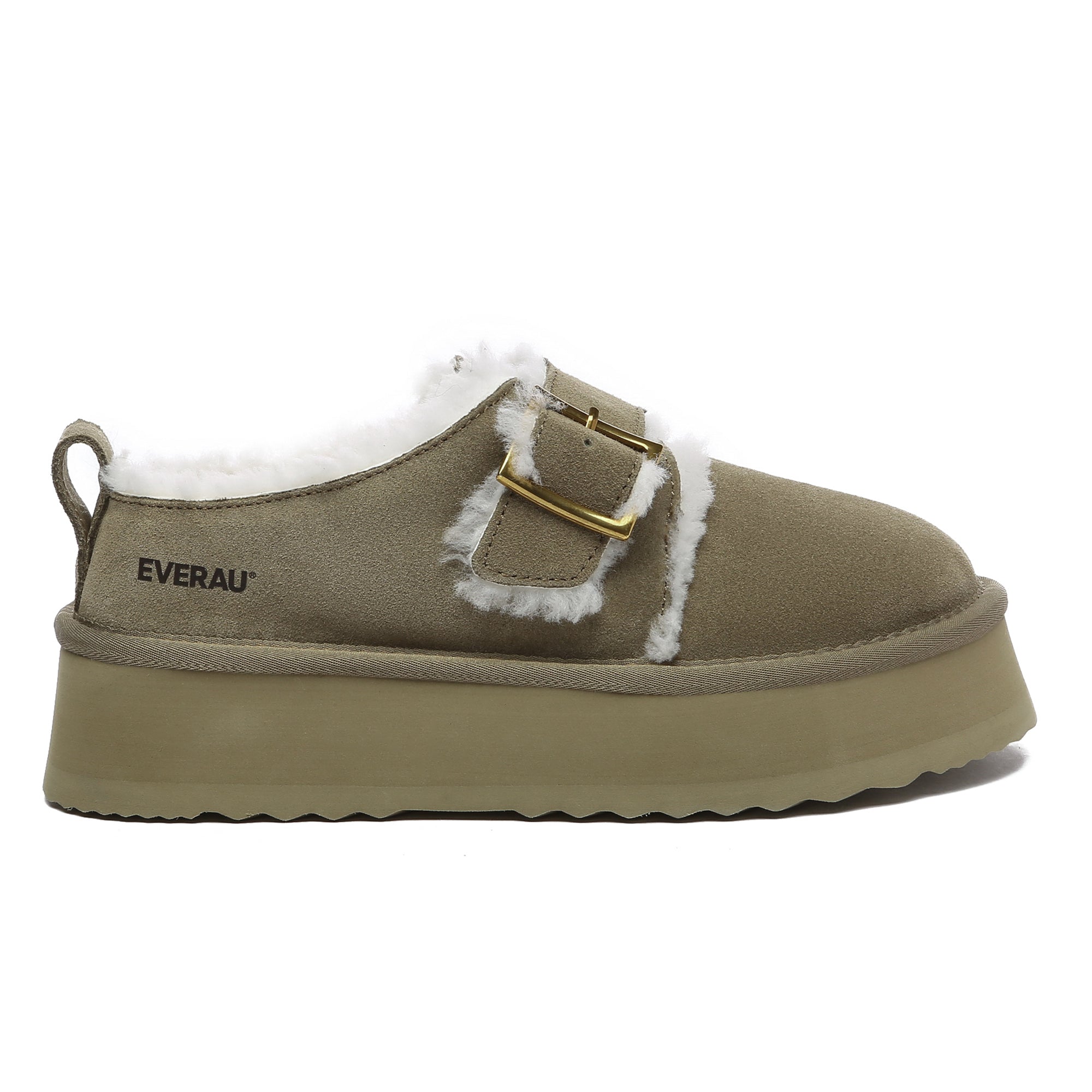 Tass Buckle UGG Platform Slippers