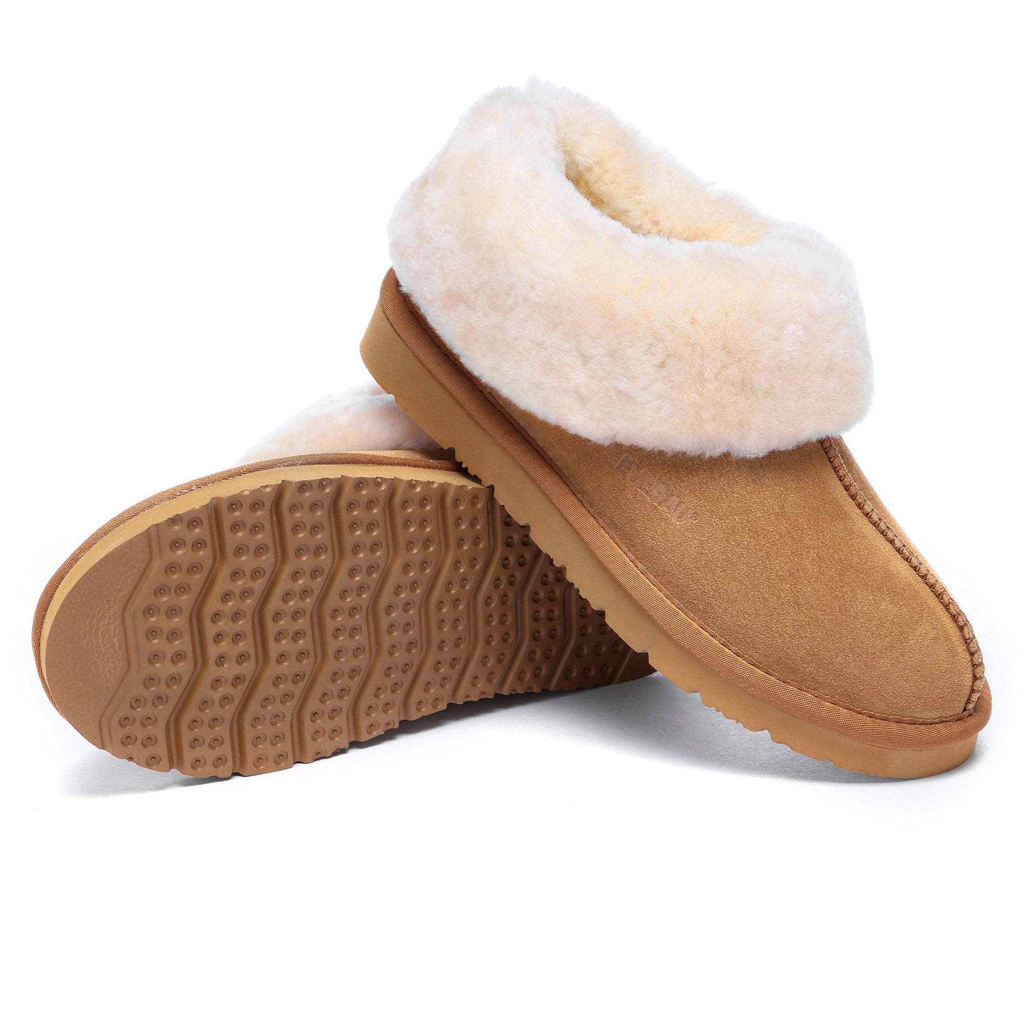 EverUgg Homey Sheepskin Winter Slippers with plush lining and cozy design for warmth and comfort.