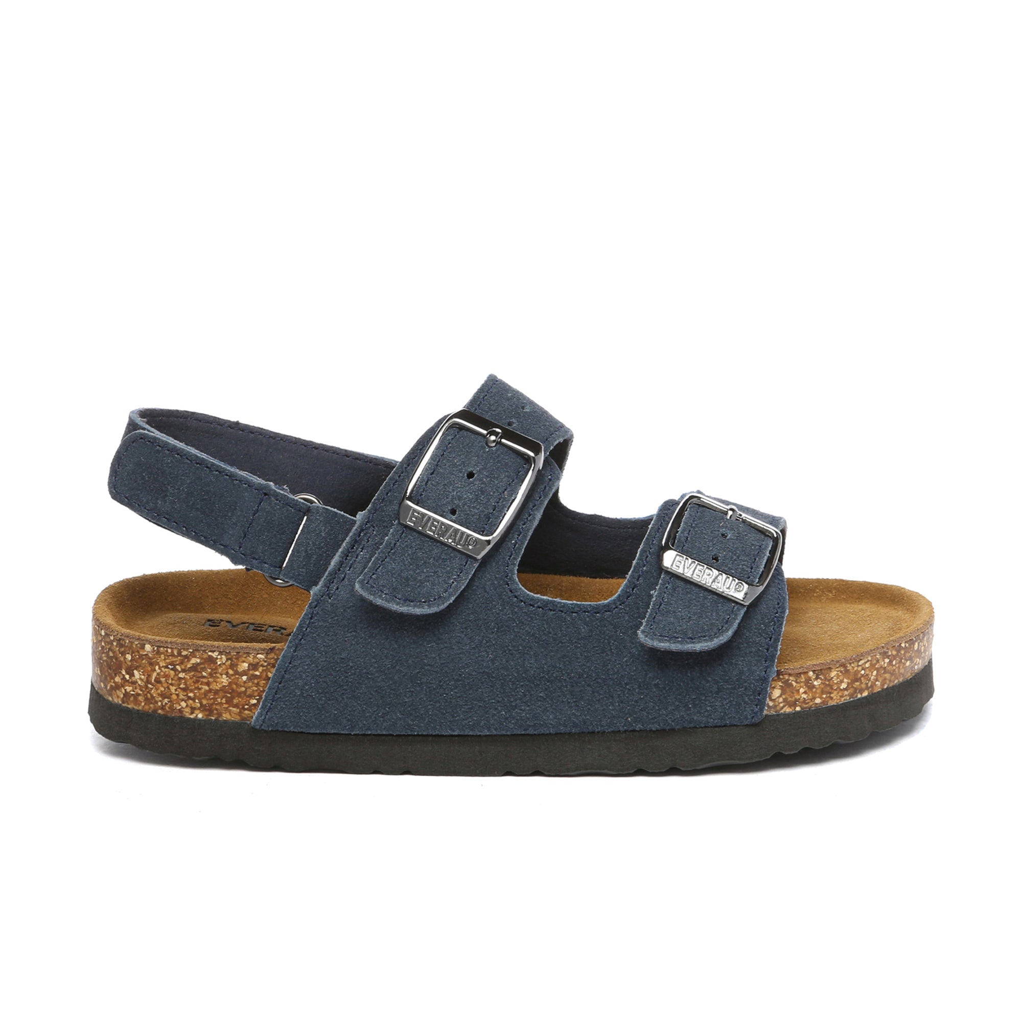 Navy kids' slingback sandals from EverUgg with adjustable straps and cushioned soles, perfect for summer wear.