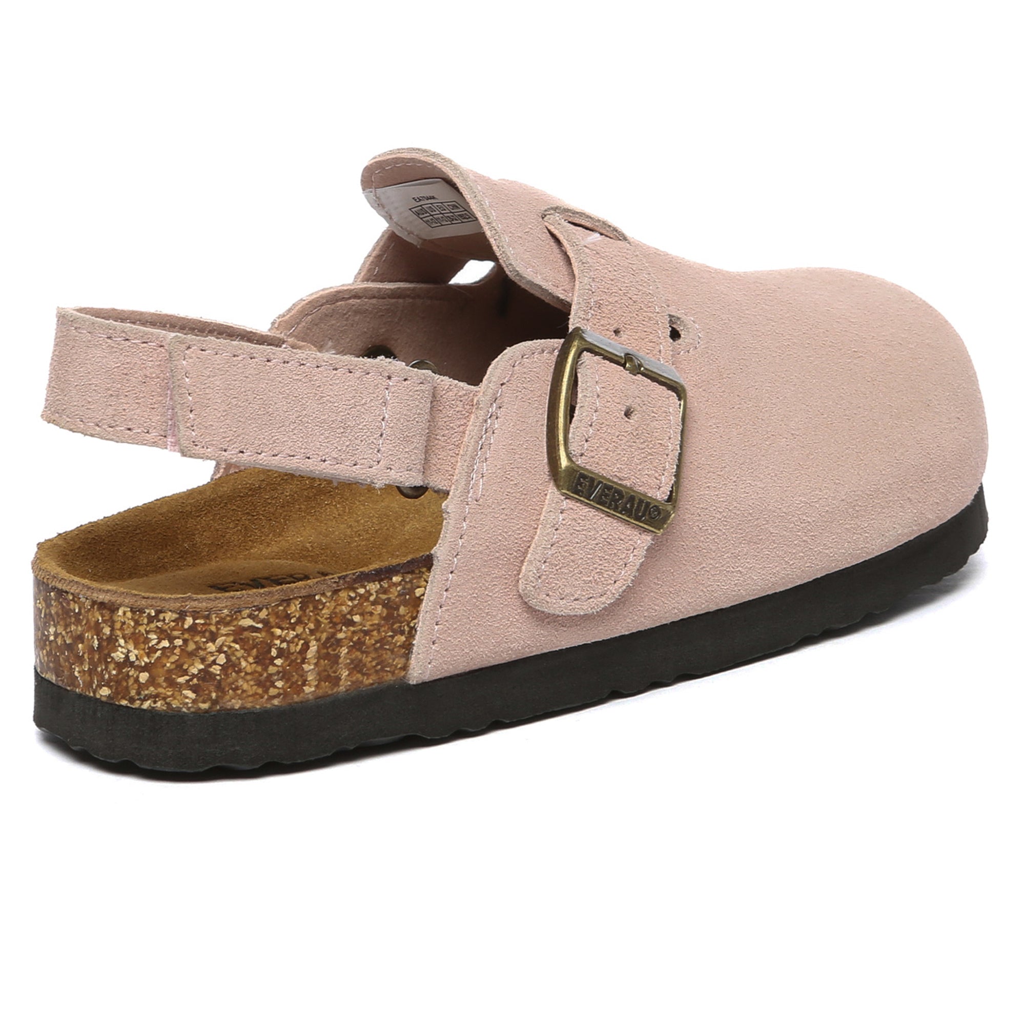 Kids suede slingback clogs sandals by EverUgg with soft suede material and open heel design for comfortable summer wear.