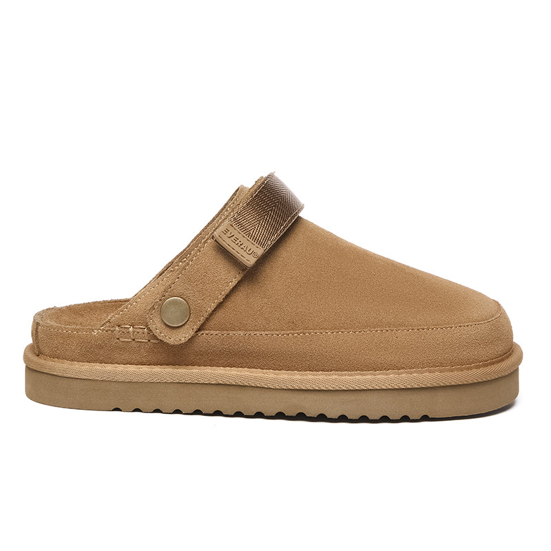 EverUgg Kylee UGG slippers in chestnut color, soft plush exterior with cozy interior, perfect for indoor comfort.