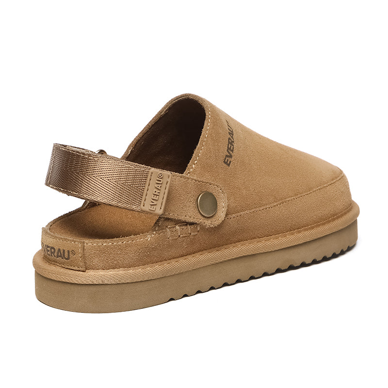 EverUgg Kylee UGG slippers in chestnut color, cozy plush interior, and soft suede exterior, designed for comfortable indoor wear.