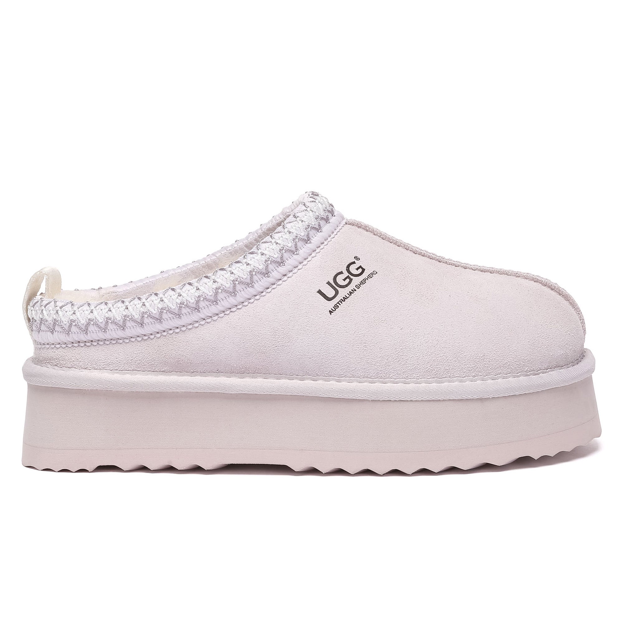 EverUgg Tazman multicolor UGG platform slippers for women, featuring vibrant patterns and cozy slip-on design.