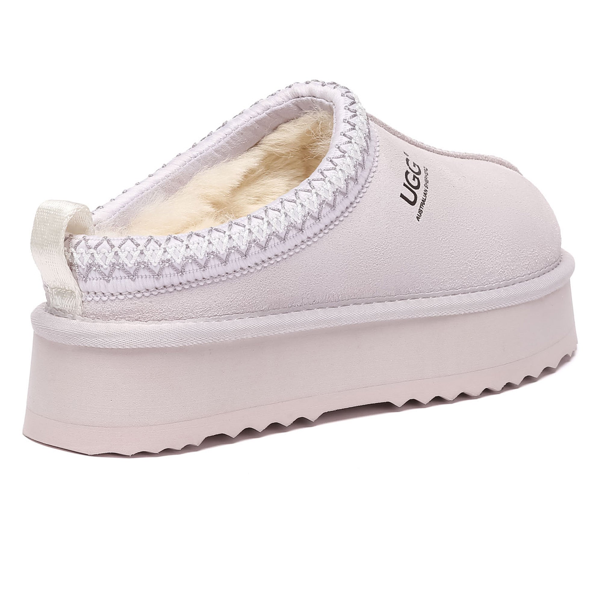 Multicolor Tazman UGG platform slippers for women by EverUgg, featuring soft plush material and a stylish slip-on design.