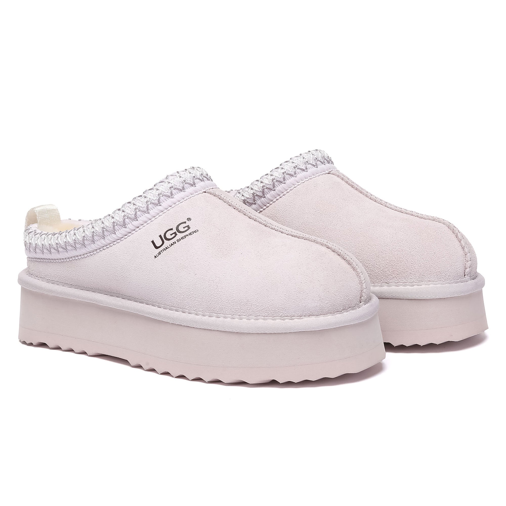 EverUgg Tazman multicolor UGG platform slippers for women, featuring vibrant design and cozy slip-on style.