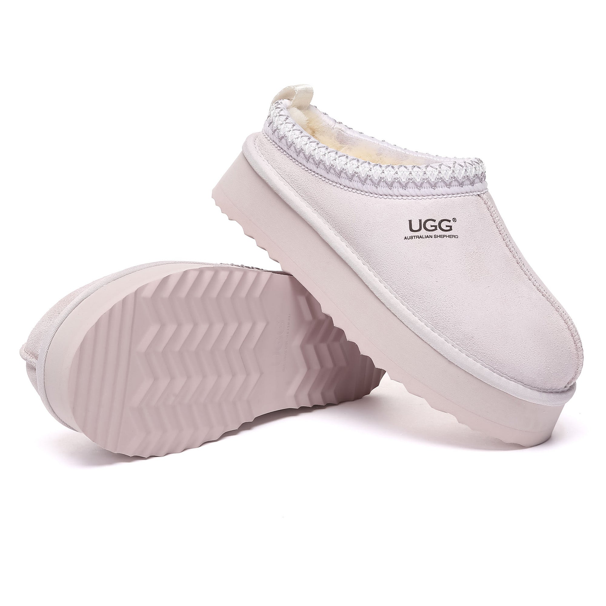 EverUgg Tazman multicolor UGG platform slippers for women with plush lining and vibrant, multicolor design.