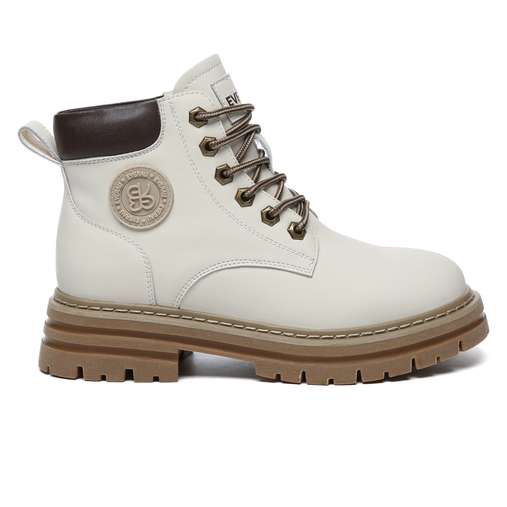 EverUgg leather high top timber boots for women, featuring stylish design and durable construction.