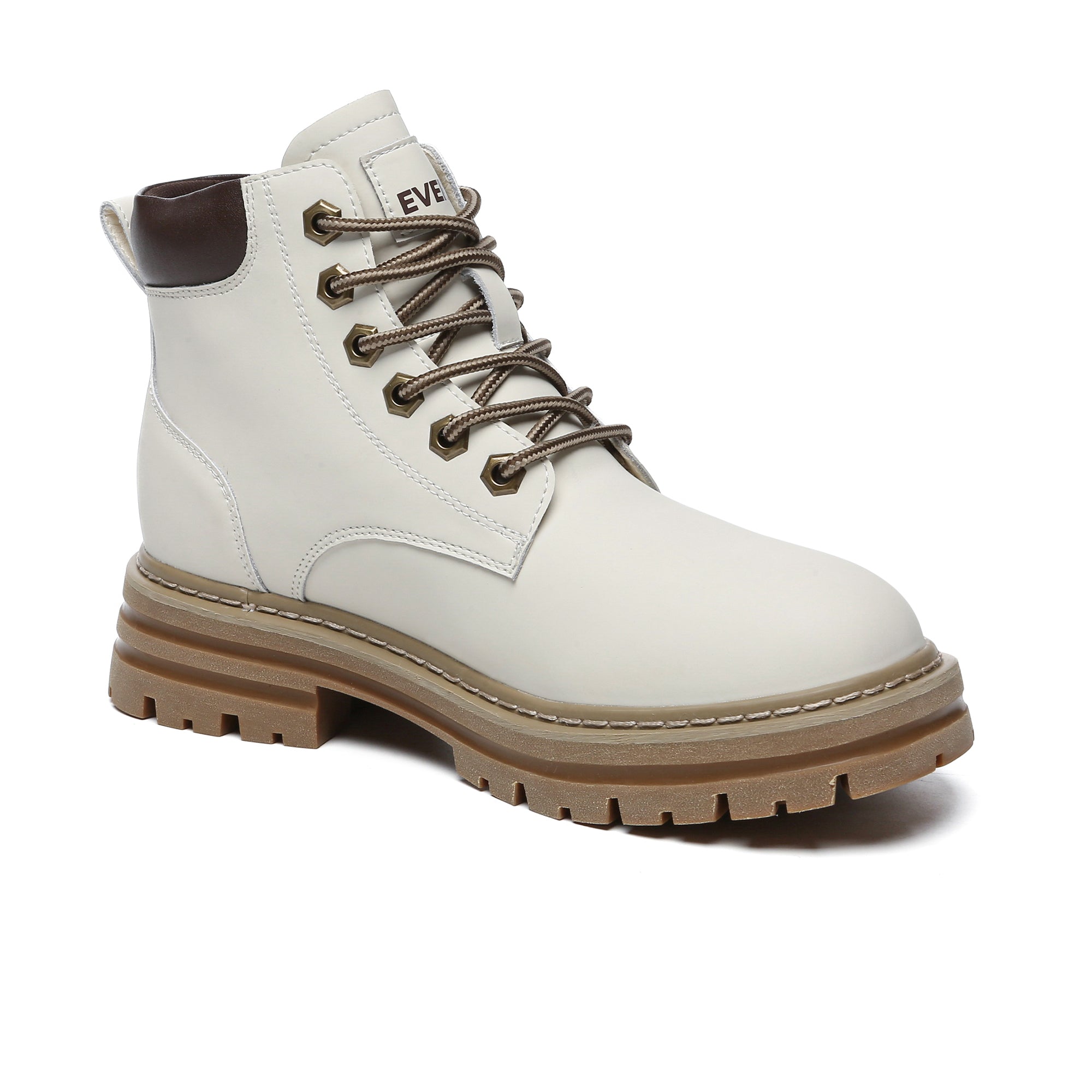 EverUgg leather high top Timber boots for women, showcasing durable leather material and stylish high-top design.