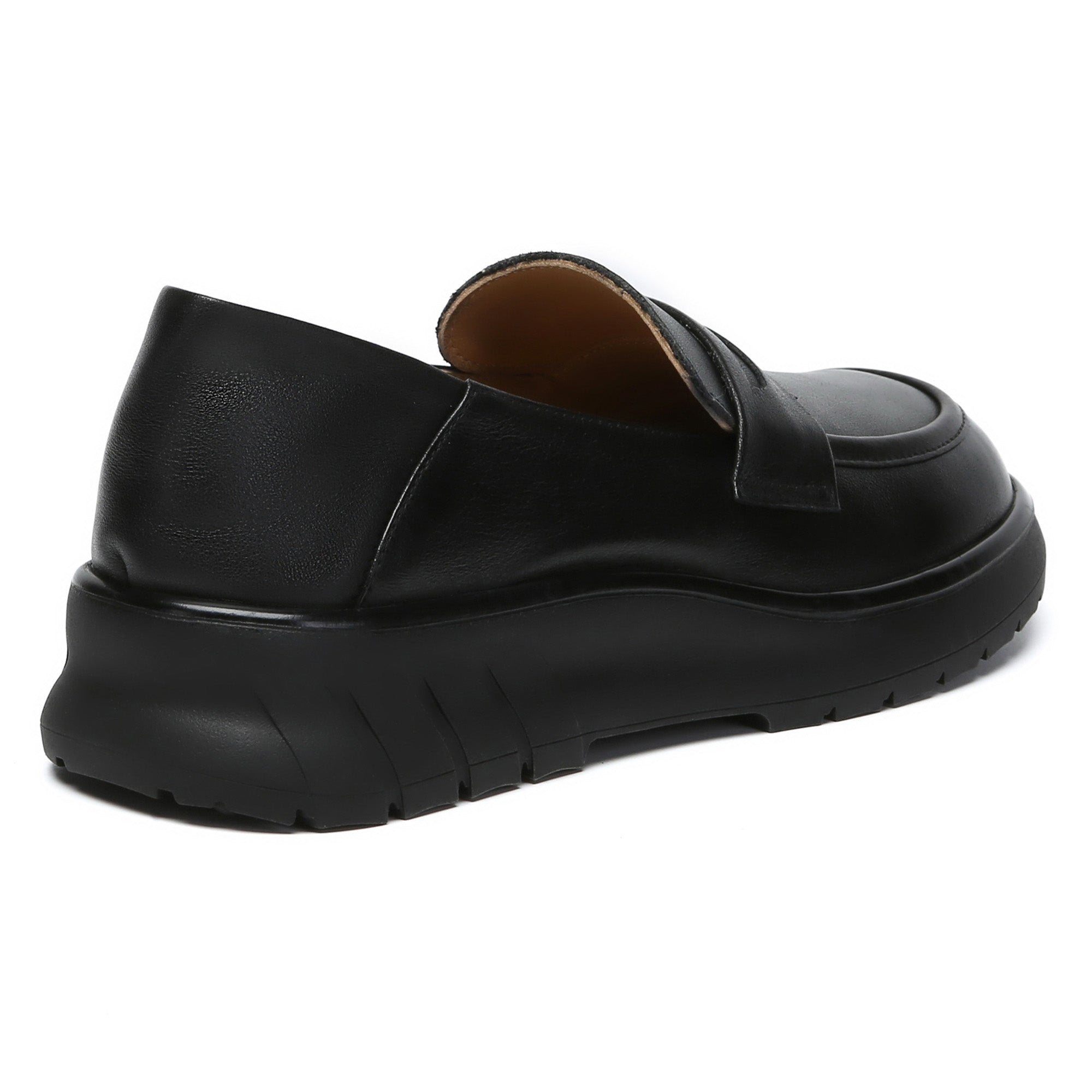 EverUgg leather slip-on loafers in brown with smooth finish and classic design, ideal for casual or formal wear.