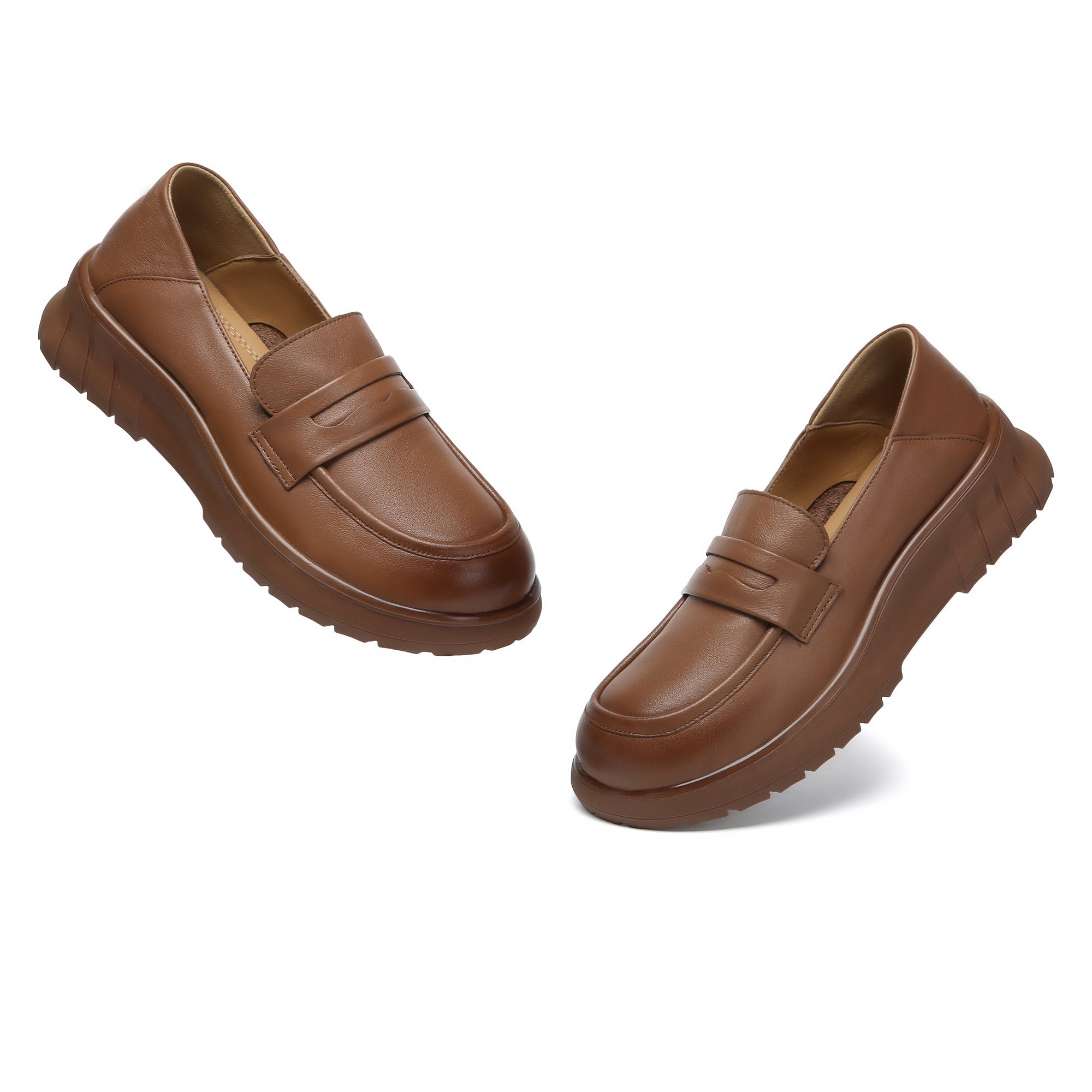 EverUgg leather slip-on loafer showing sleek design, smooth leather upper, and classic silhouette for men's or women's footwear.