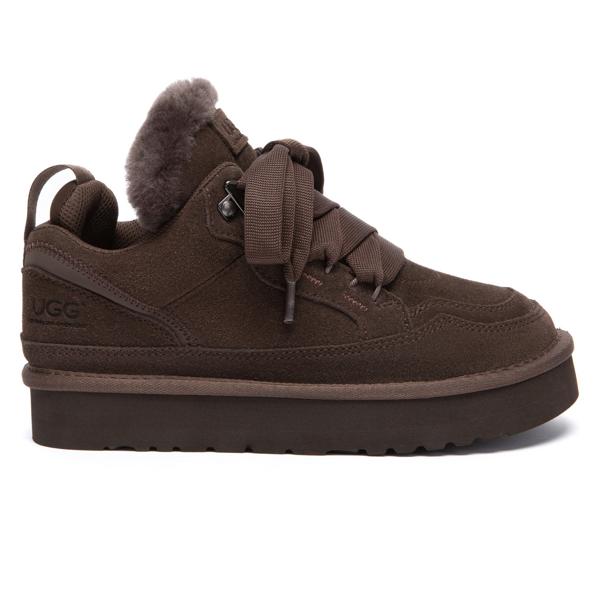 EverUgg Lowmael lace-up sneakers featuring a sleek design, white color, and classic sneaker silhouette on a neutral background.
