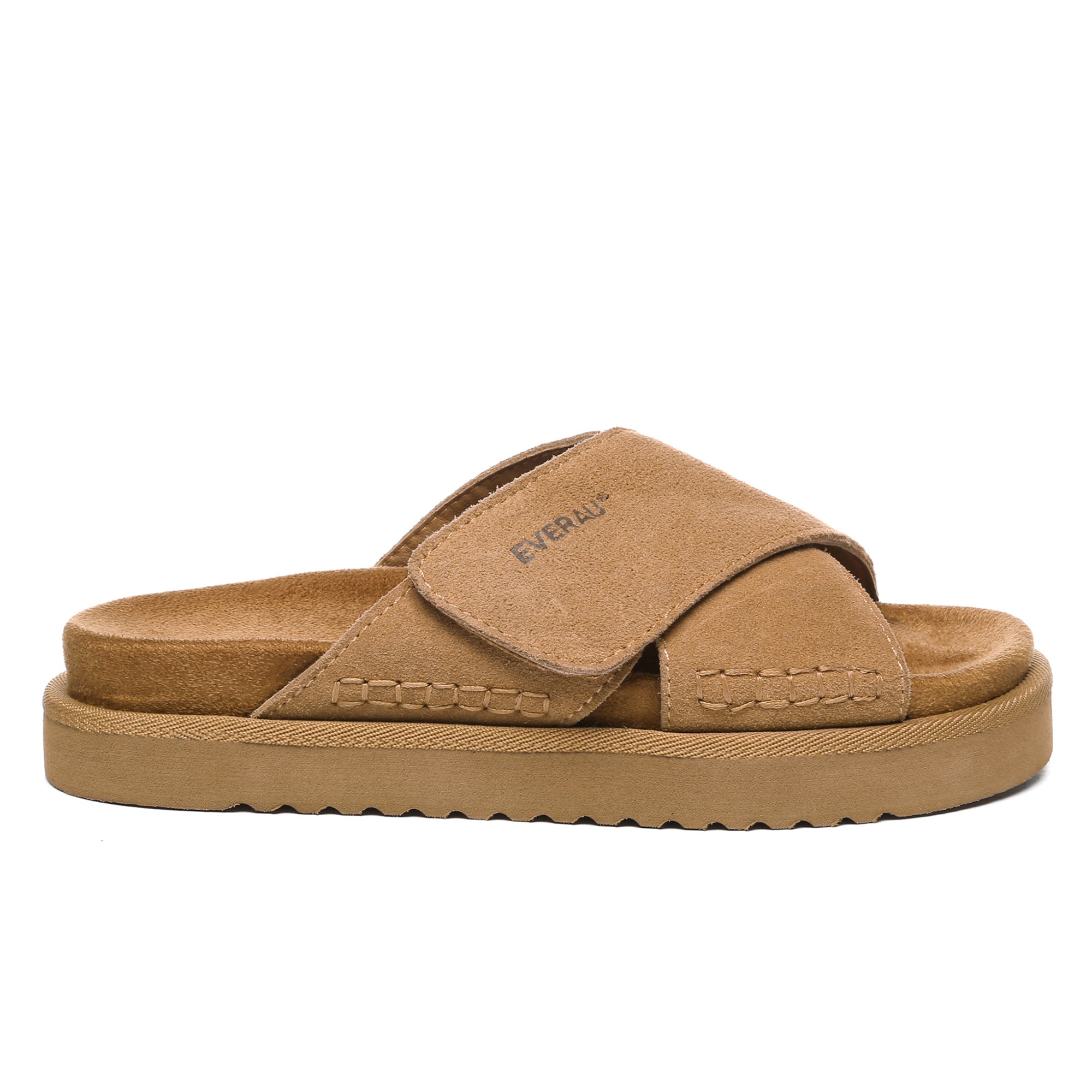 EverUgg Lyla Cross Slip-on Slides for women, featuring a stylish cross-strap design and comfortable slip-on shoe style.