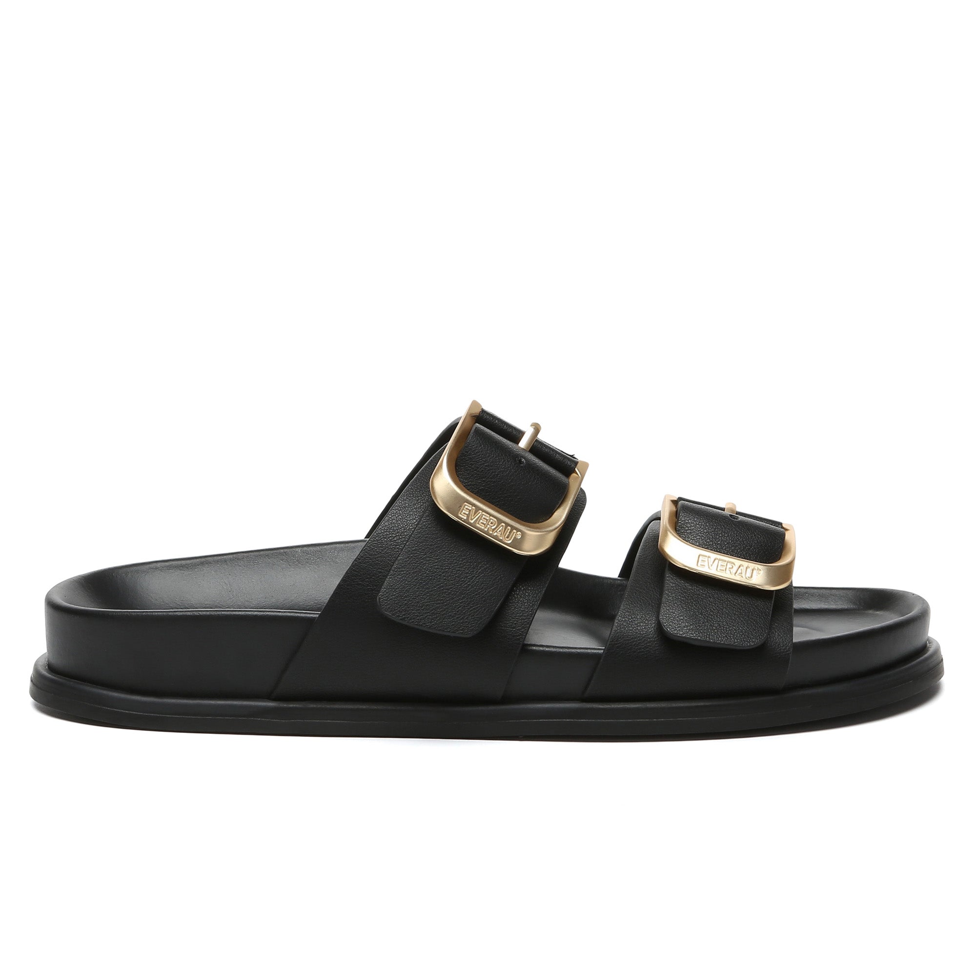 EverUgg Manisha Buckle Leather Sandals with adjustable strap and stylish design, shown on a neutral background.