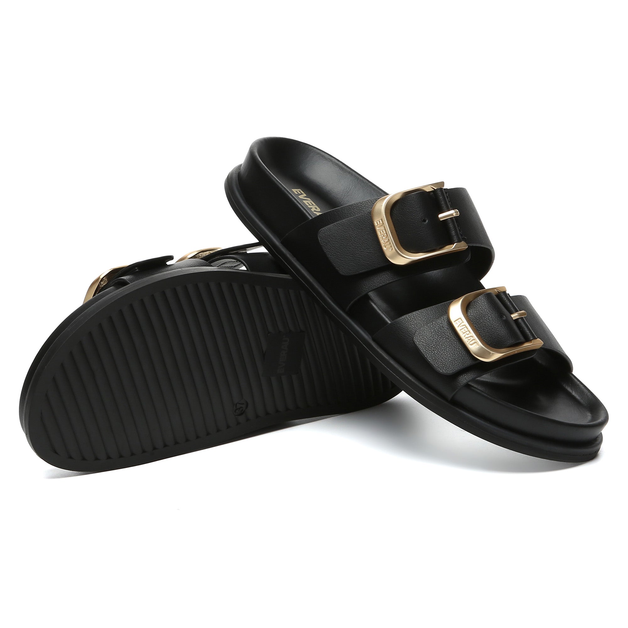 EverUgg Manisha Buckle Leather Sandals with adjustable straps and open toe design for comfortable summer wear.