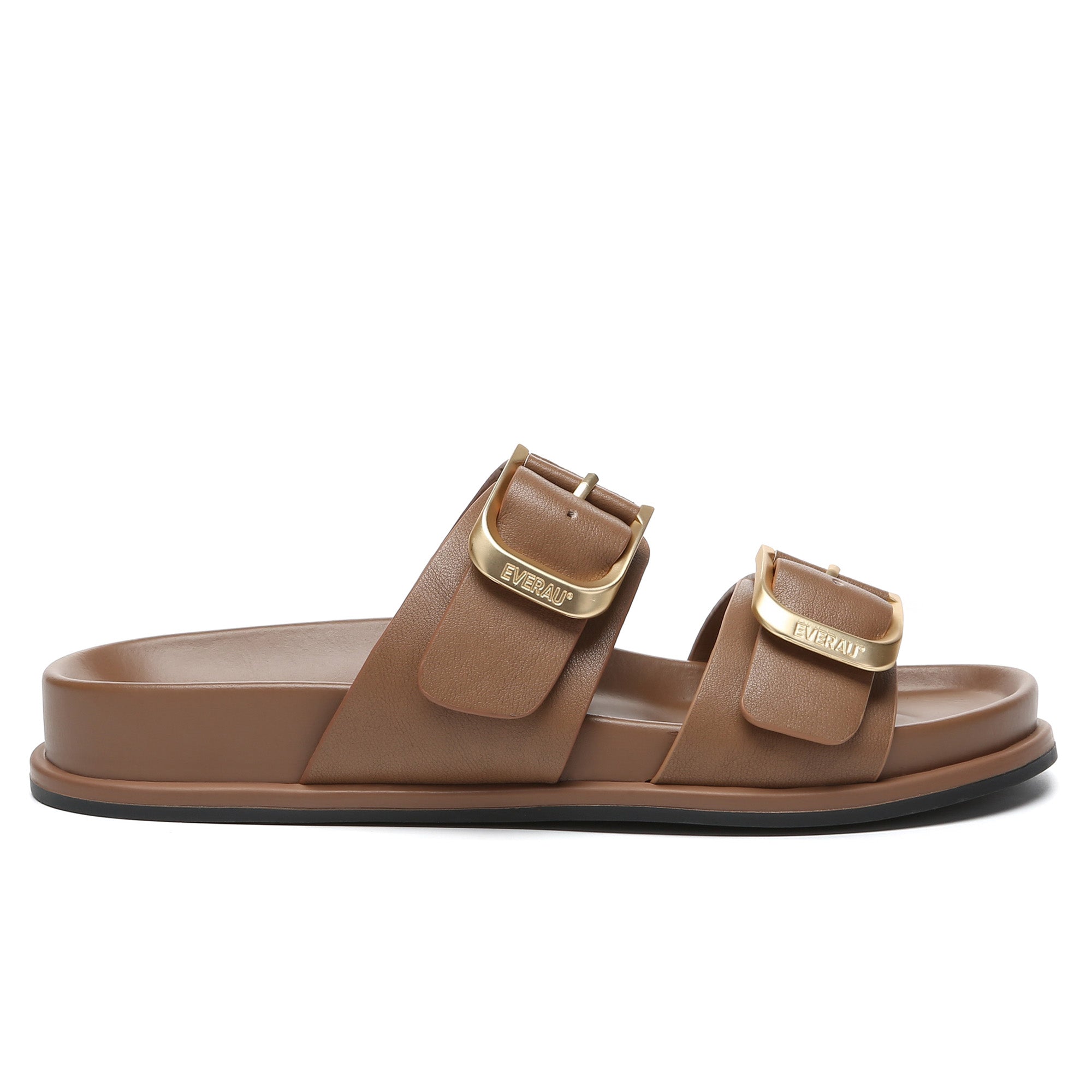 EverUgg Manisha Buckle Leather Sandals with adjustable buckle strap and open-toe design, perfect for casual summer wear.