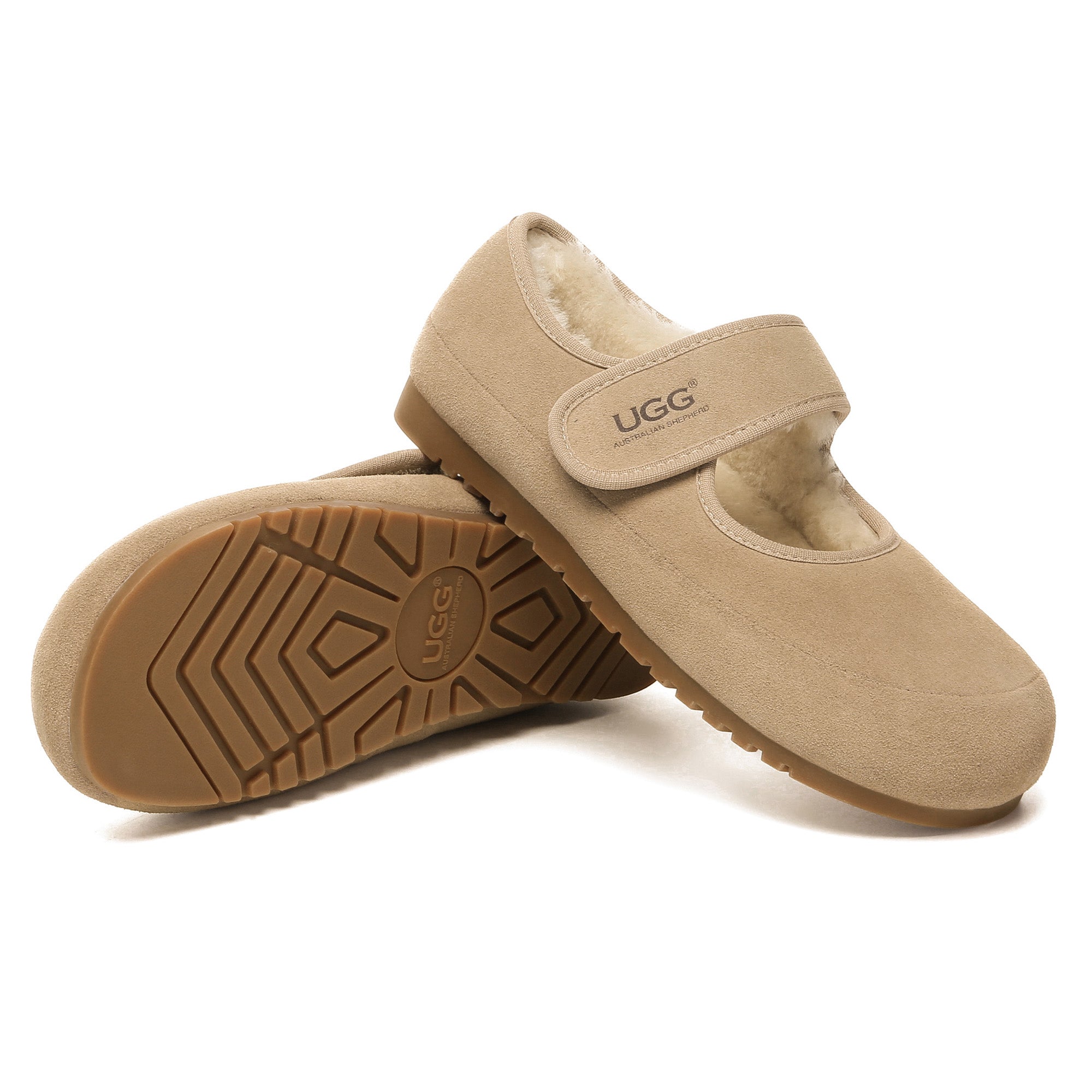 EverUgg Mary Jane strap loafer slippers for women featuring UGG style slip-on shoes with a classic design and comfortable fit.