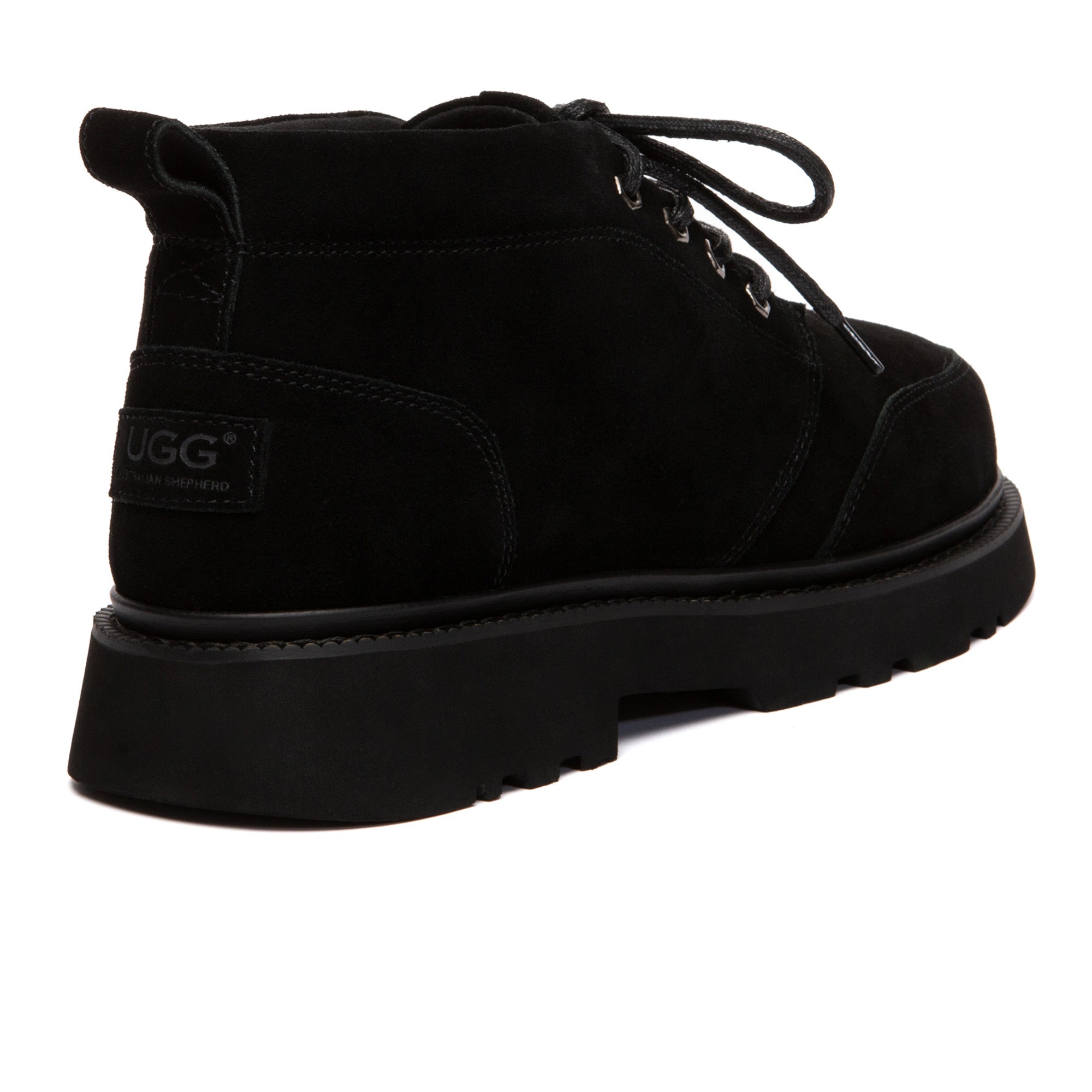 Men's casual ankle UGG chukka boots by EverUgg featuring lace-up design and suede material.