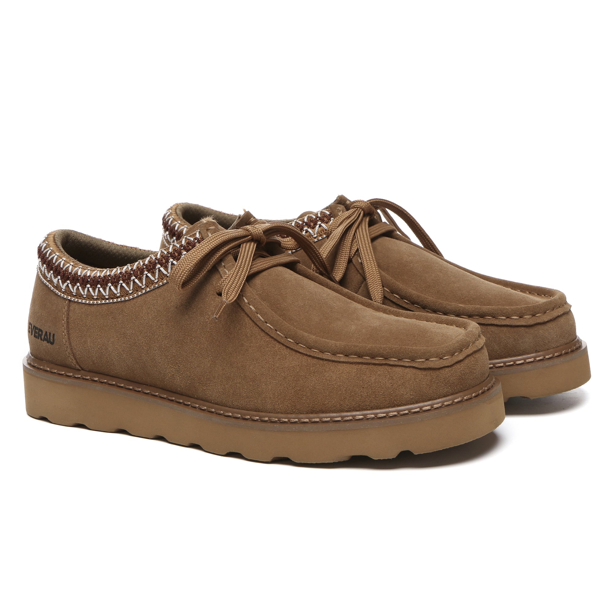 Men's leather Kenzie lace-up casual shoes by EverUgg with a sleek design and sturdy sole.