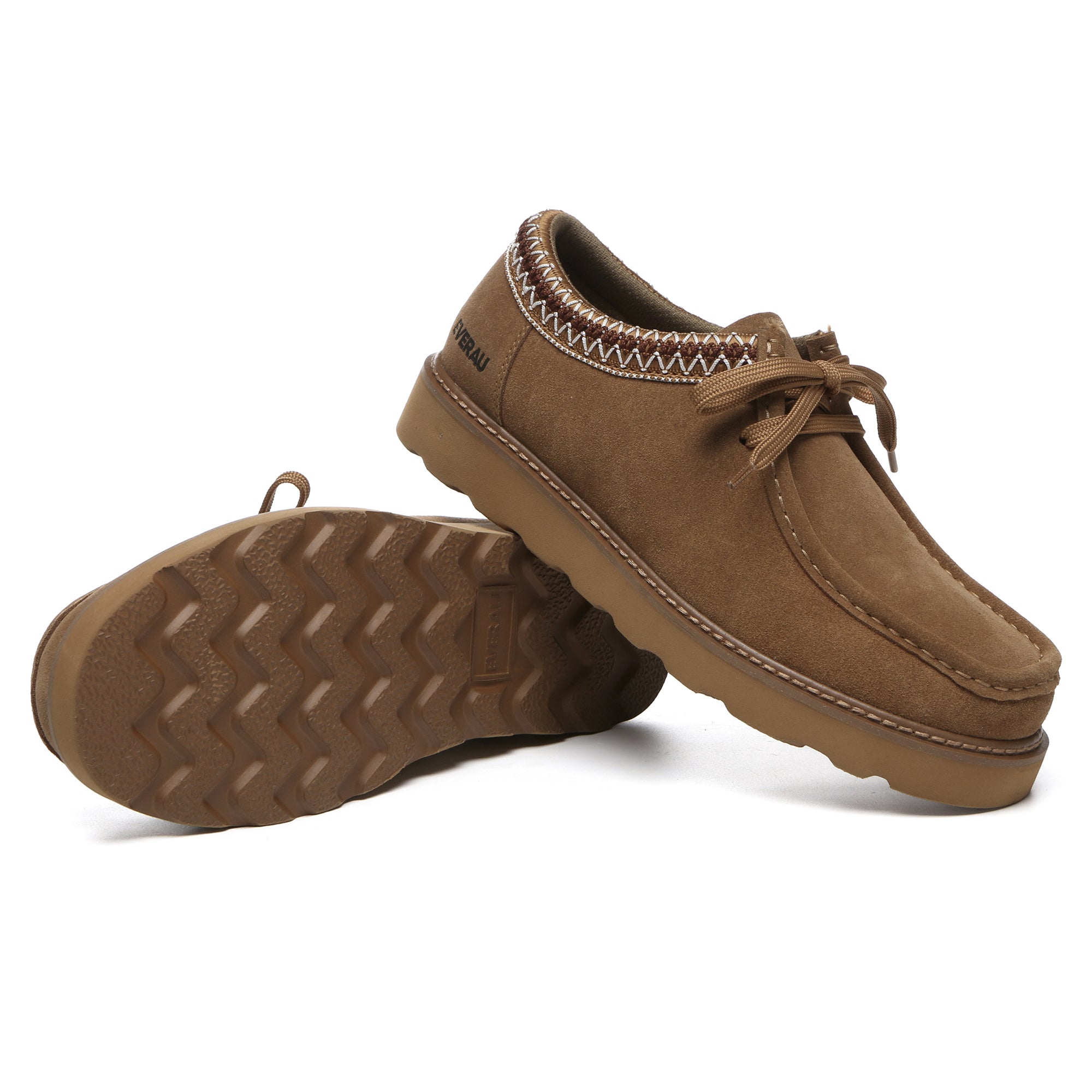 Men's leather Kenzie lace-up casual shoes by EverUgg, featuring a sleek design and comfortable fit, suitable for everyday wear.