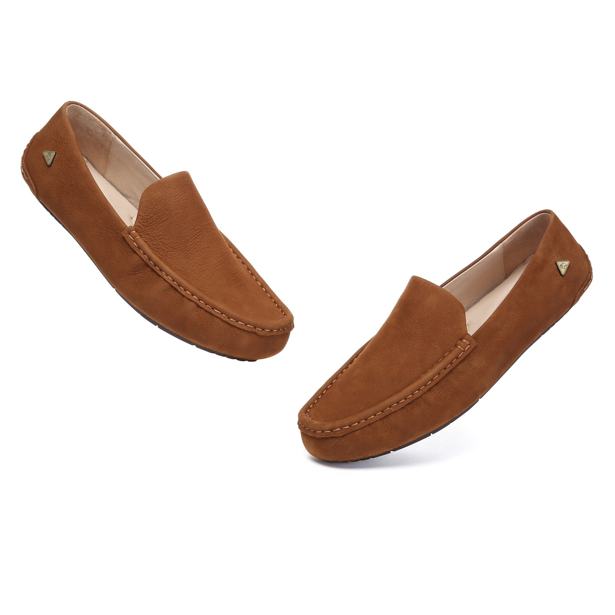 Men's casual slip-on moccasin loafers by EverUgg, featuring a comfortable flat design and soft leather upper.
