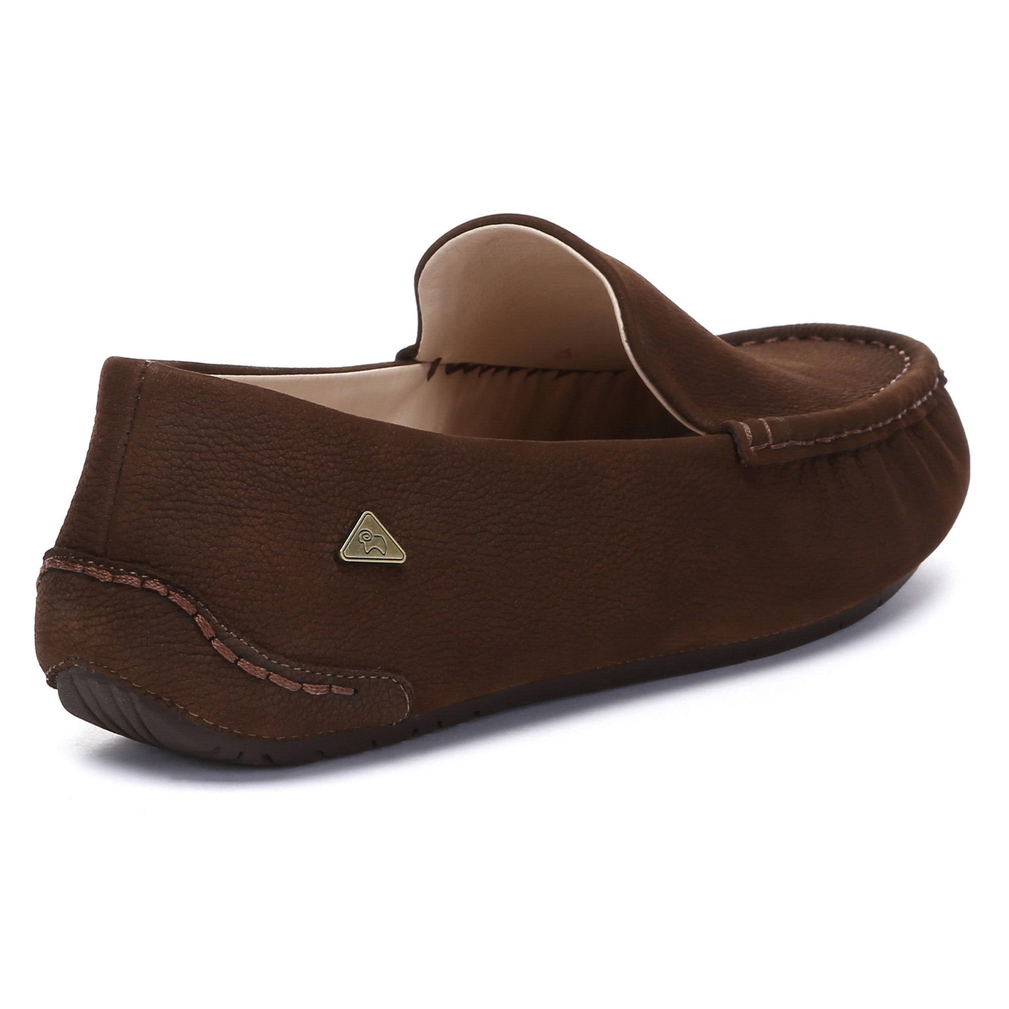 Men's EverUgg casual slip-on moccasin loafers in soft leather, featuring a comfortable flat design and classic stitching details.