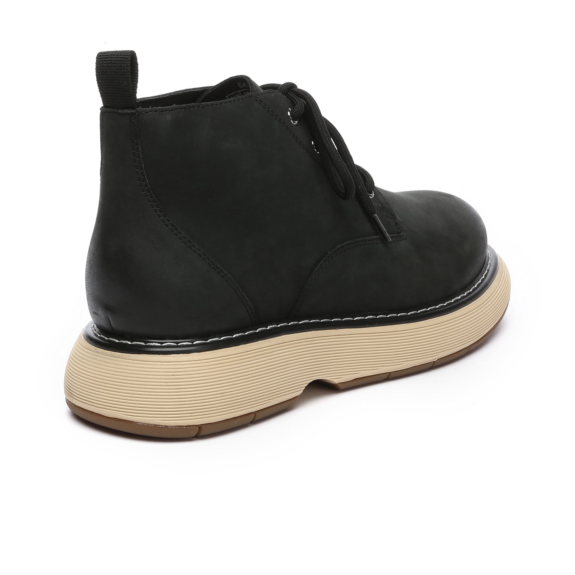 EverUgg men's premium casual leather shoes, stylish black UGG shoes with sleek design and comfortable fit.