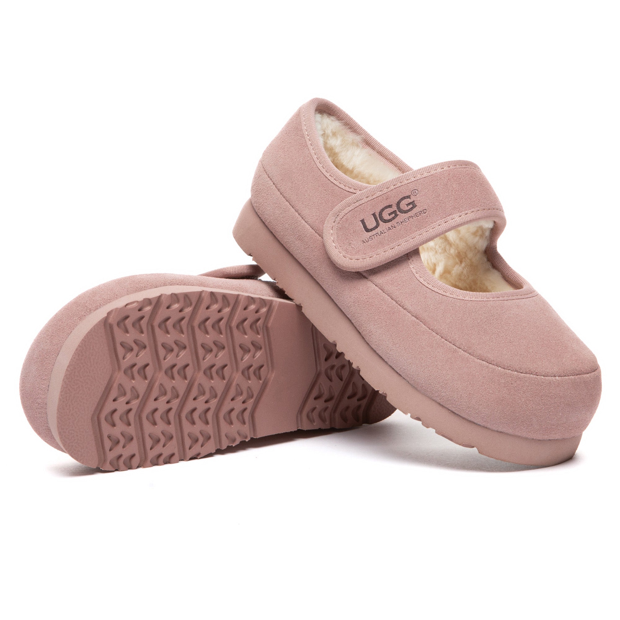 Kids' Millie Mary Jane UGG slippers by EverUgg featuring soft, cozy fabric and classic design for comfortable indoor wear.