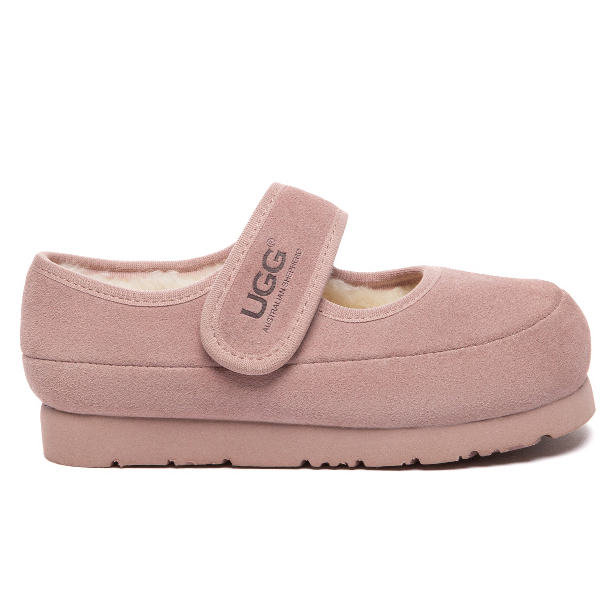 Kids' Millie Mary Jane UGG slippers by EverUgg with soft, plush material and classic Mary Jane strap design.