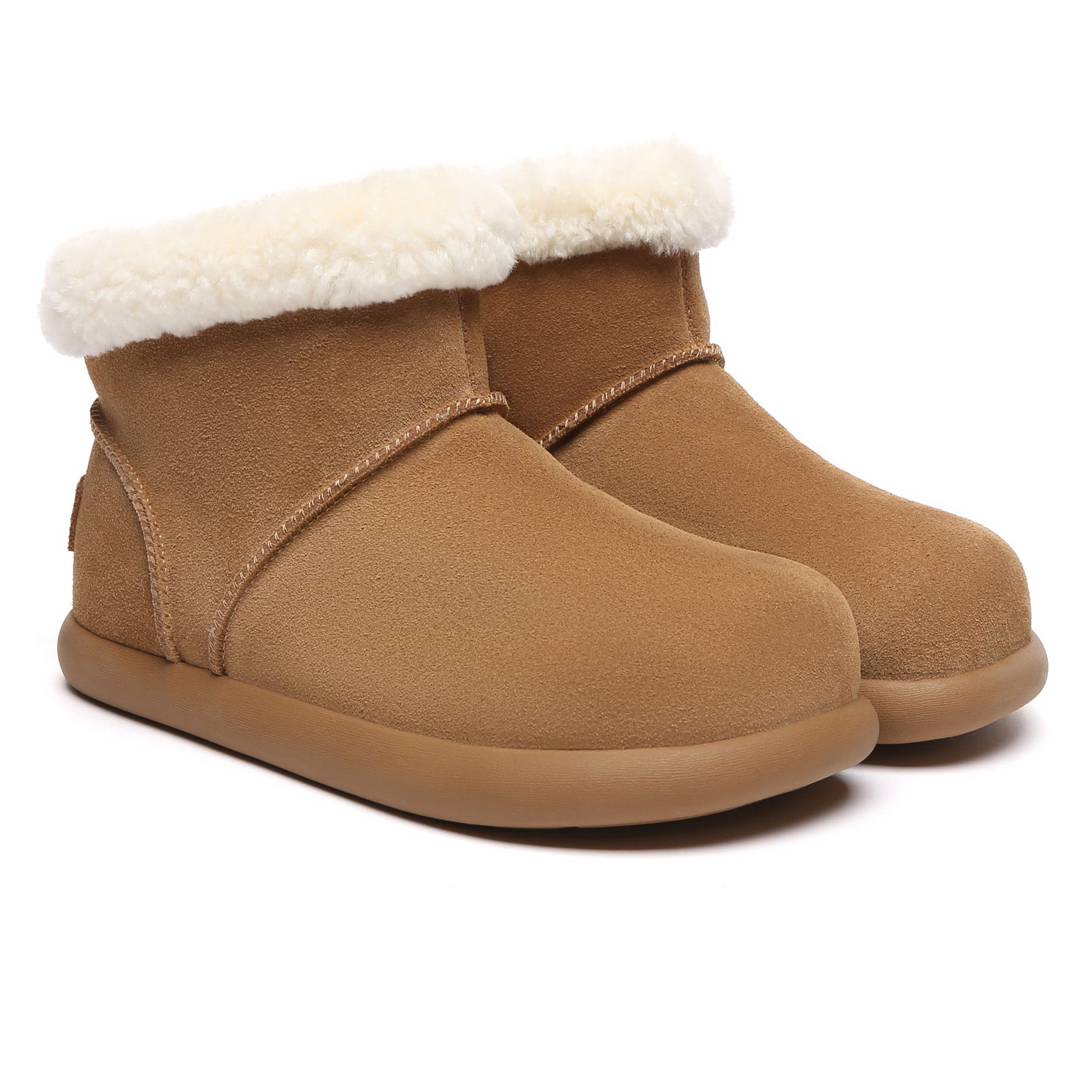 EverUgg Mini Ankle Classic Boots for women, showcasing the cozy, stylish UGG boot design in a neutral color.