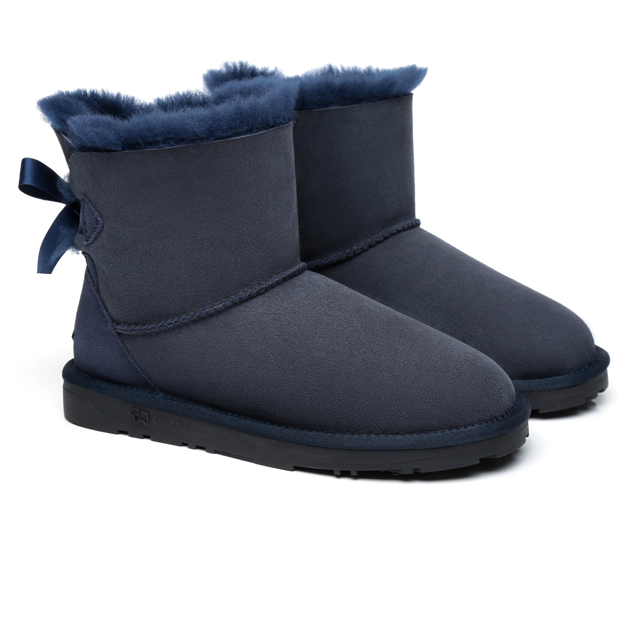 EverUgg Mini Back Bow UGG Boots featuring a stylish back bow detail and cozy design, perfect for cold weather.