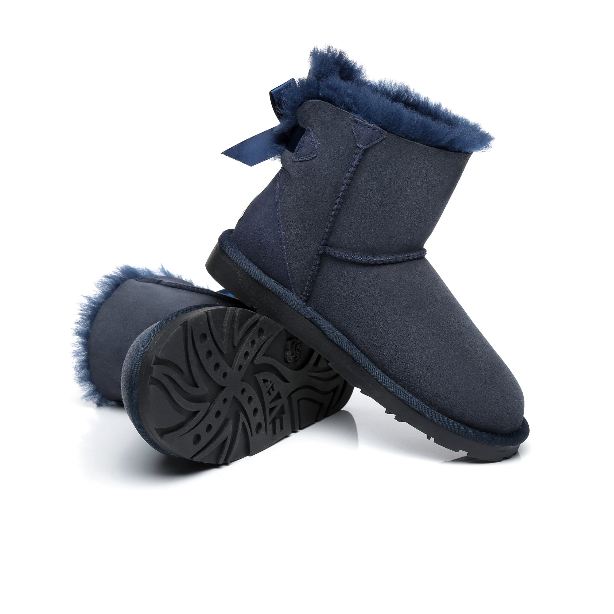 EverUgg Mini Back Bow UGG Boots featuring a cozy design with a stylish back bow detail and classic UGG silhouette.