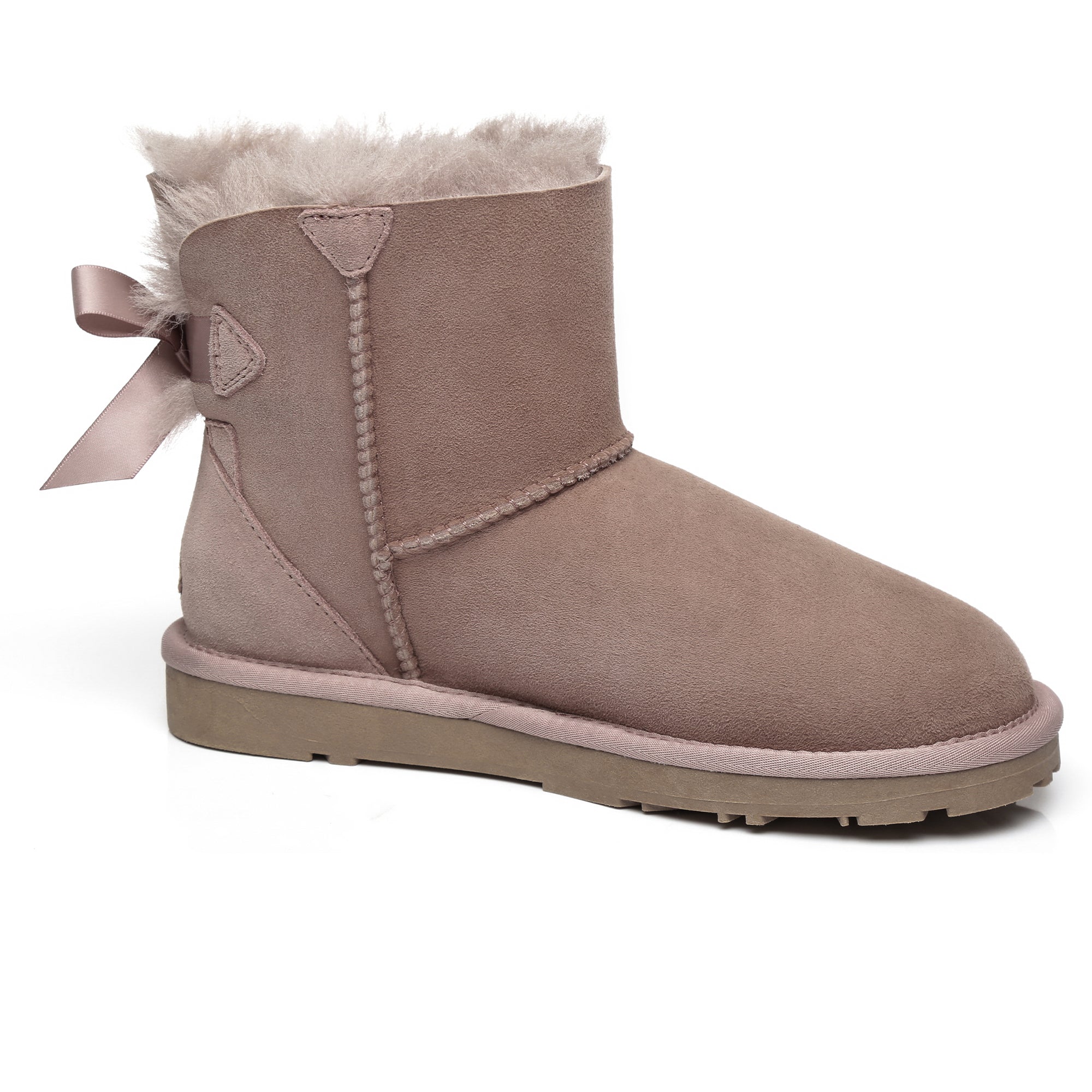 EverUgg Mini Back Bow UGG Boots featuring a cozy design with a decorative back bow and classic UGG style.