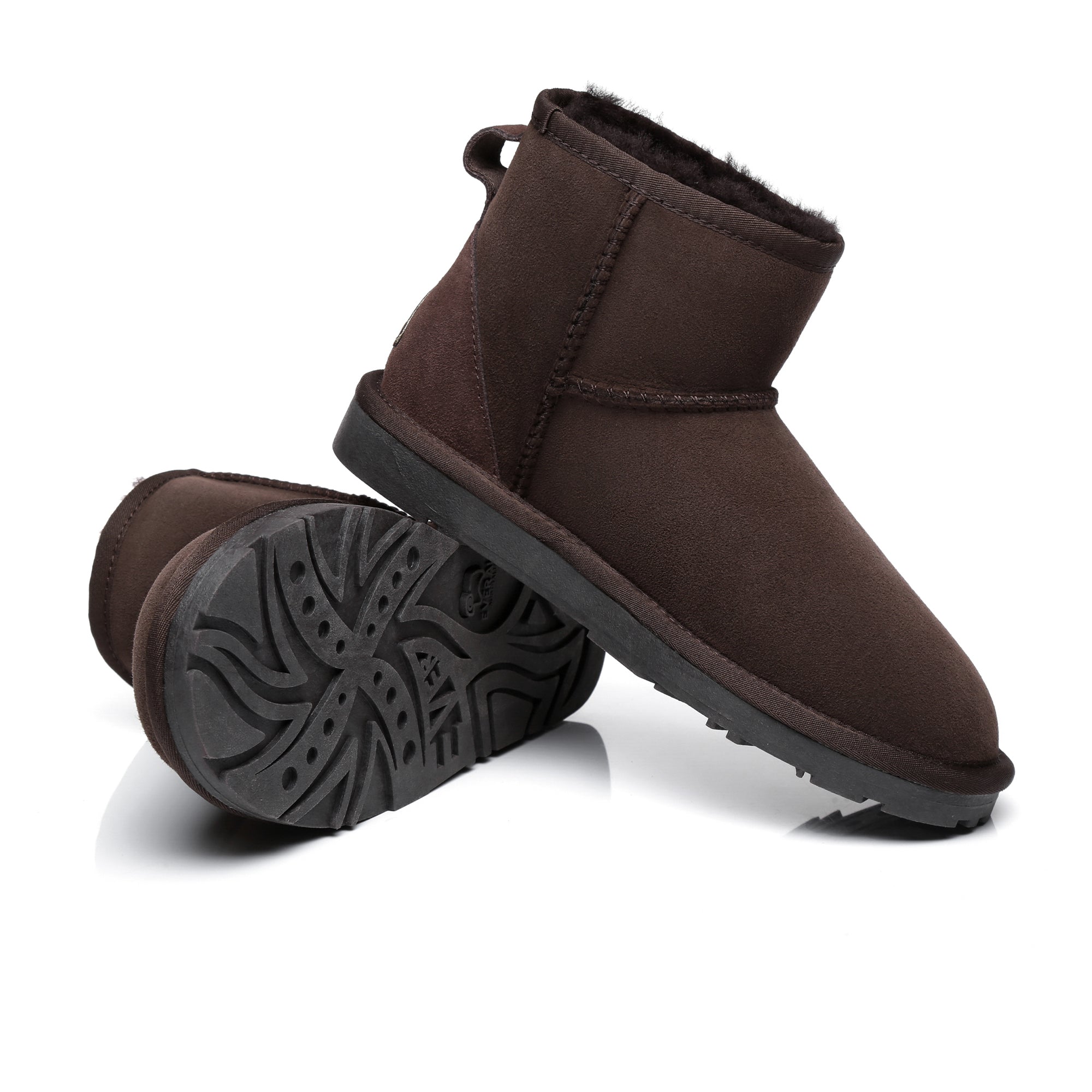 EverUgg Mini Classic Sheepskin UGG Boots for women, showcasing cozy beige sheepskin interior and stylish classic design