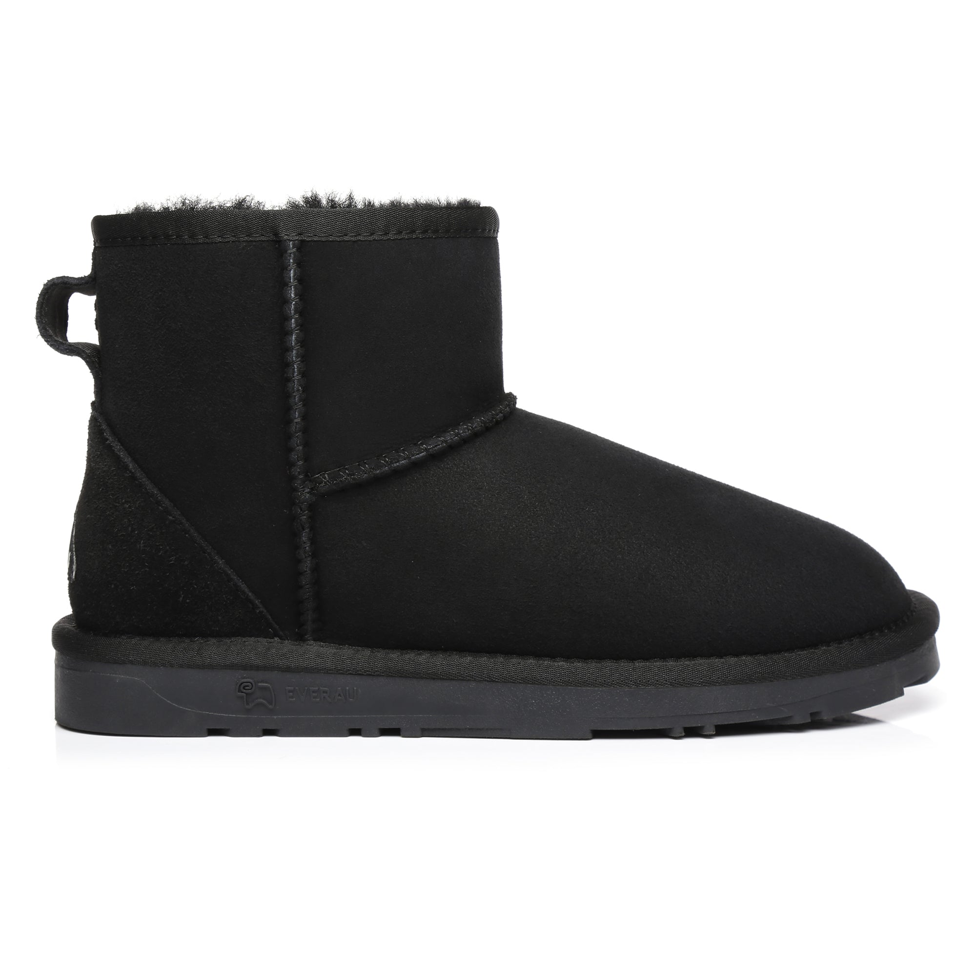 Mini classic sheepskin UGG boots for women by EverUgg featuring plush interior and cozy sheepskin exterior.