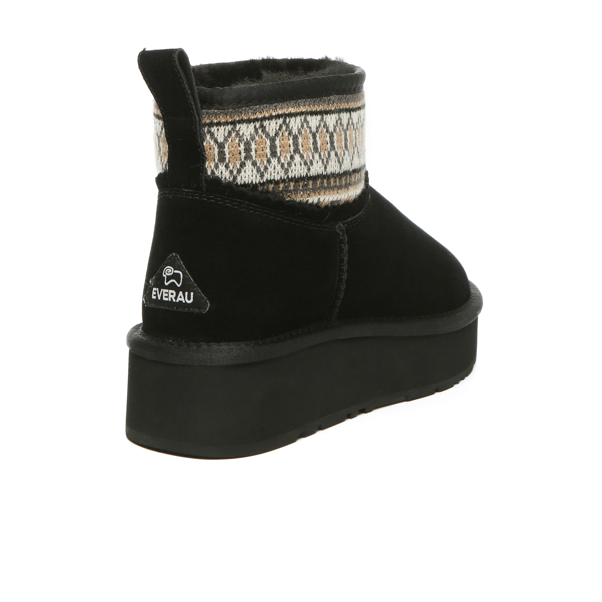 EverUgg Mini Woven Ankle UGG Platform shoes for women with woven detail and chunky platform sole in a stylish ankle boot design.