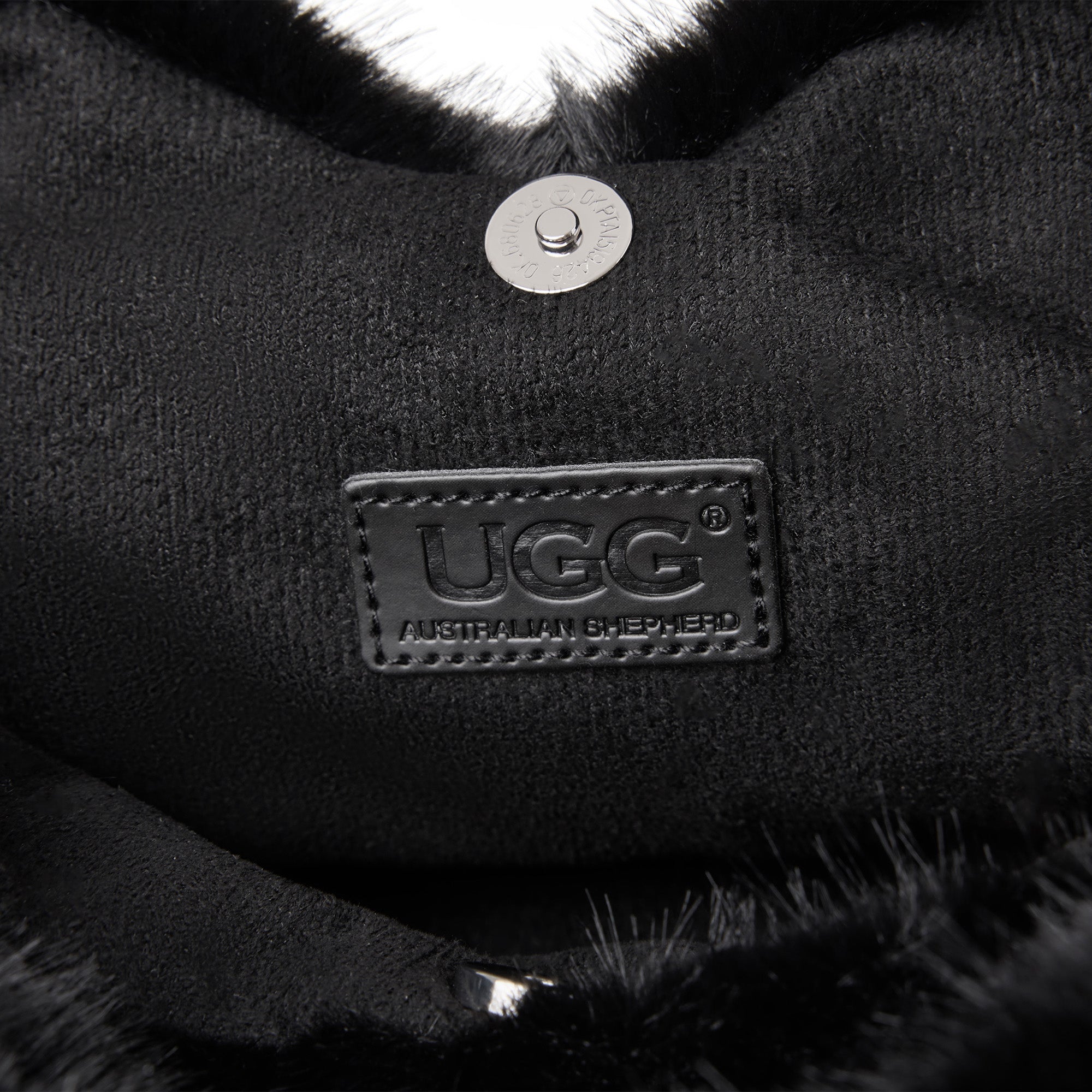 EverUgg Moore Luxury Soft Fluffy Handbag with plush texture and elegant design, shown in a close-up view.