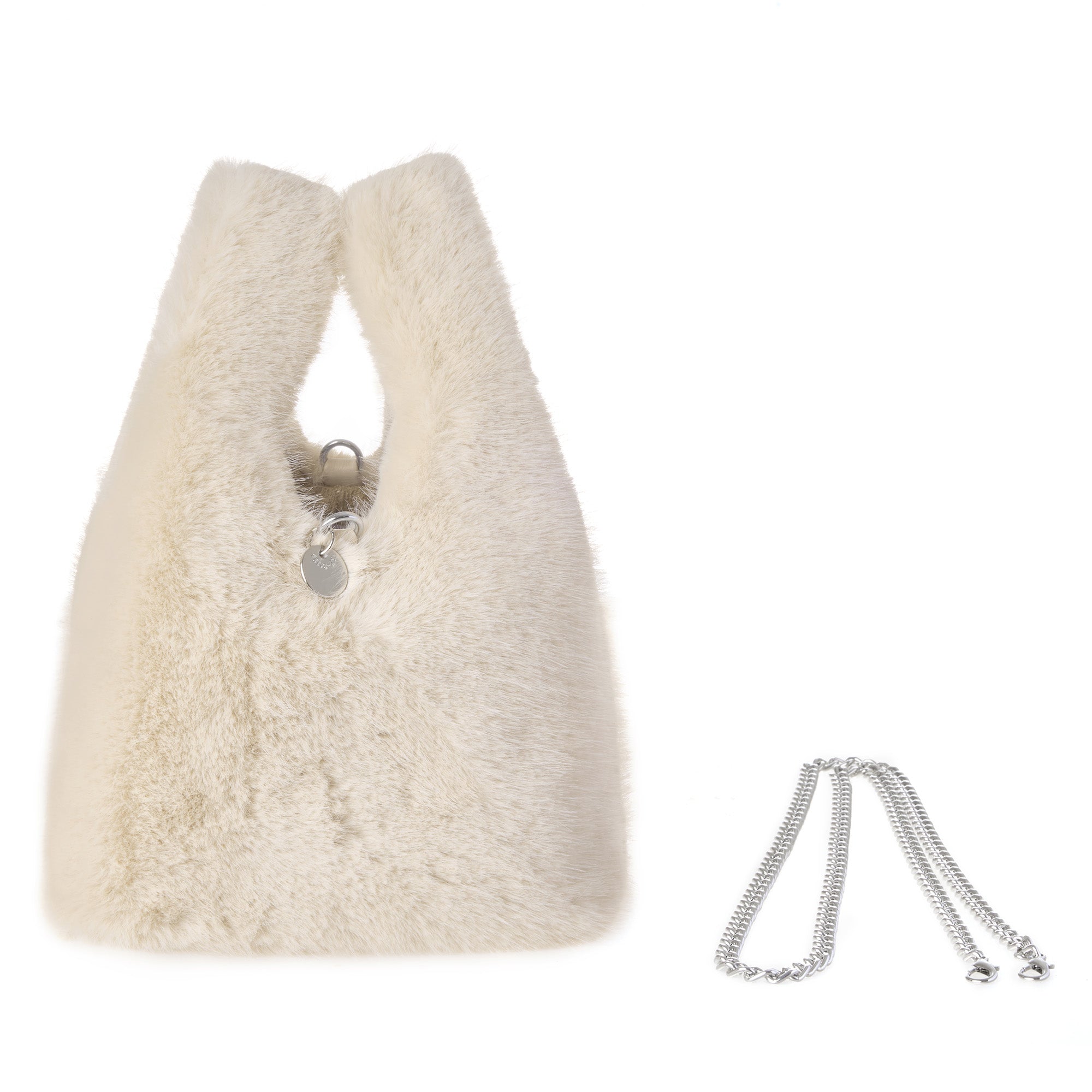 EverUgg Moore luxury soft fluffy handbag with plush material and stylish design, perfect for elegant hand-carrying accessories.