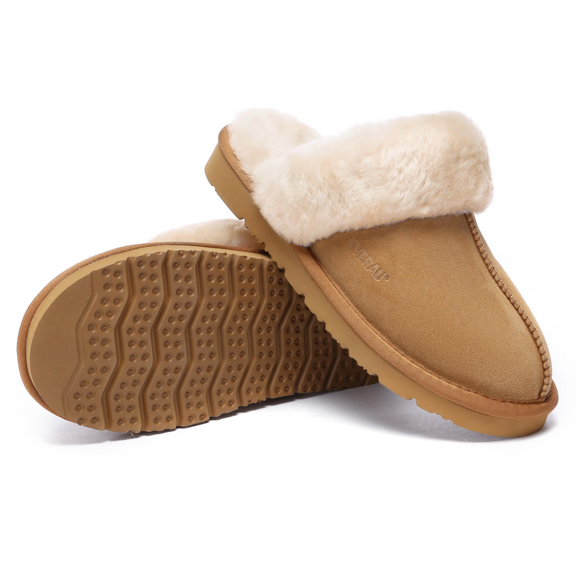 EverUgg Muffin Sheepskin Winter Slippers with plush lining and cozy shearling exterior, designed for warmth and comfort.