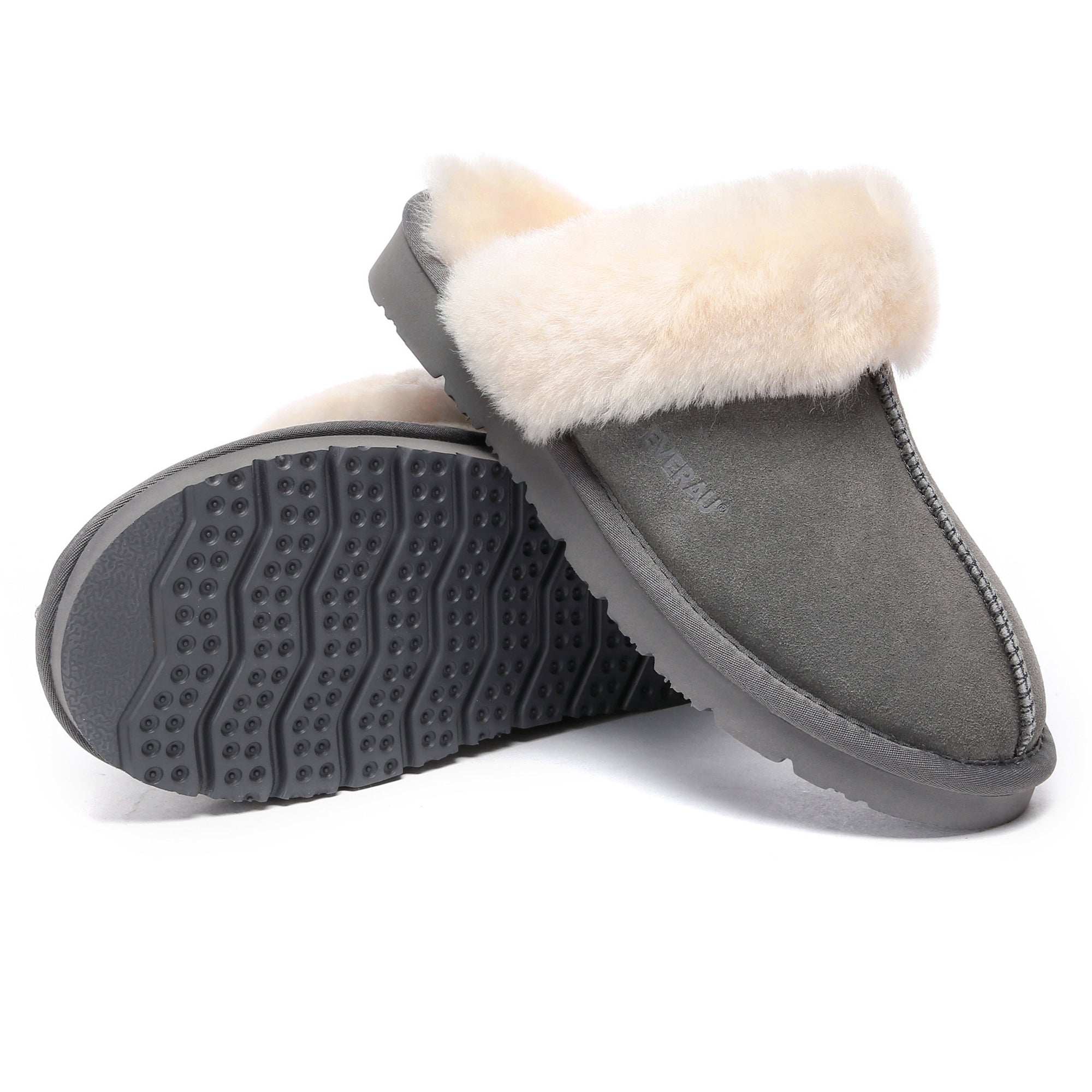 EverUgg Muffin Sheepskin Winter Slippers featuring plush sheepskin lining and cozy slip-on design for cold weather comfort.